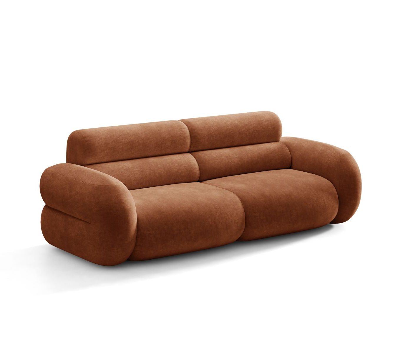 Sofa 3-miestna NEO tehlovočervený šenil