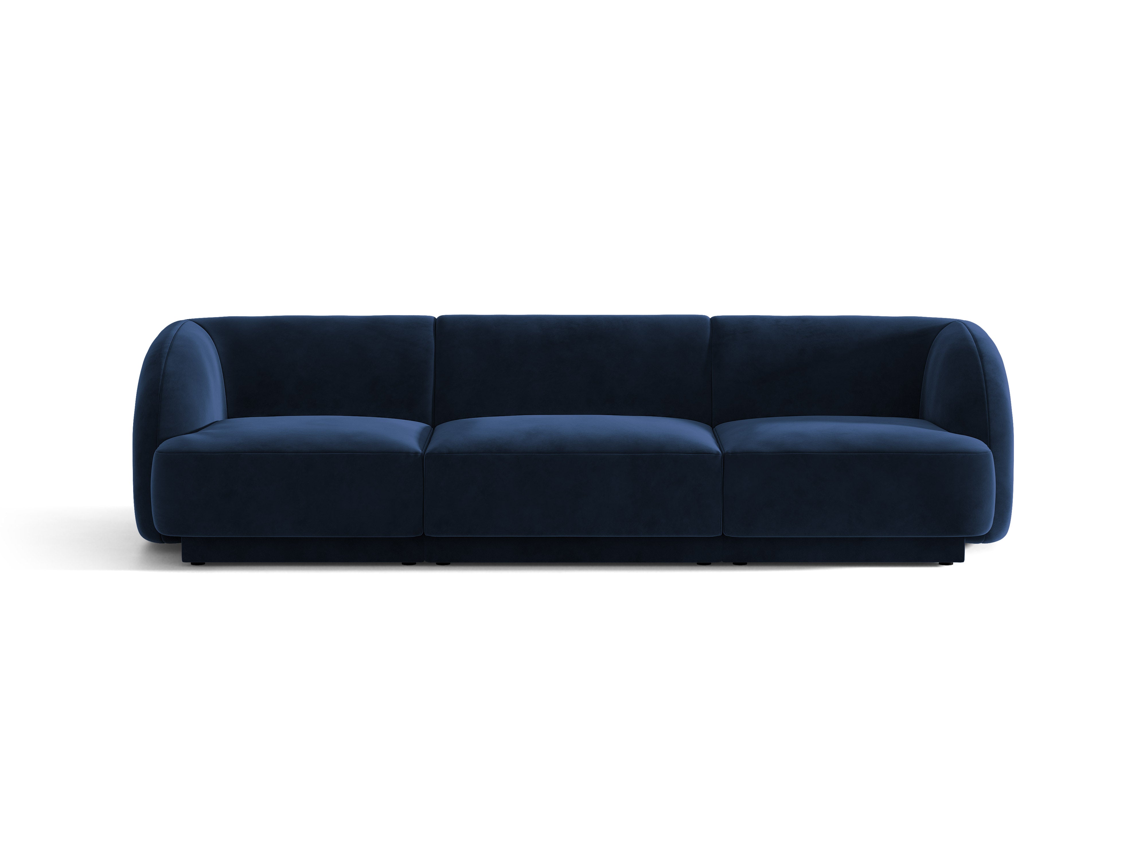 Sofa z jemného velúru 3-miestna MILEY kráľovsky modrá