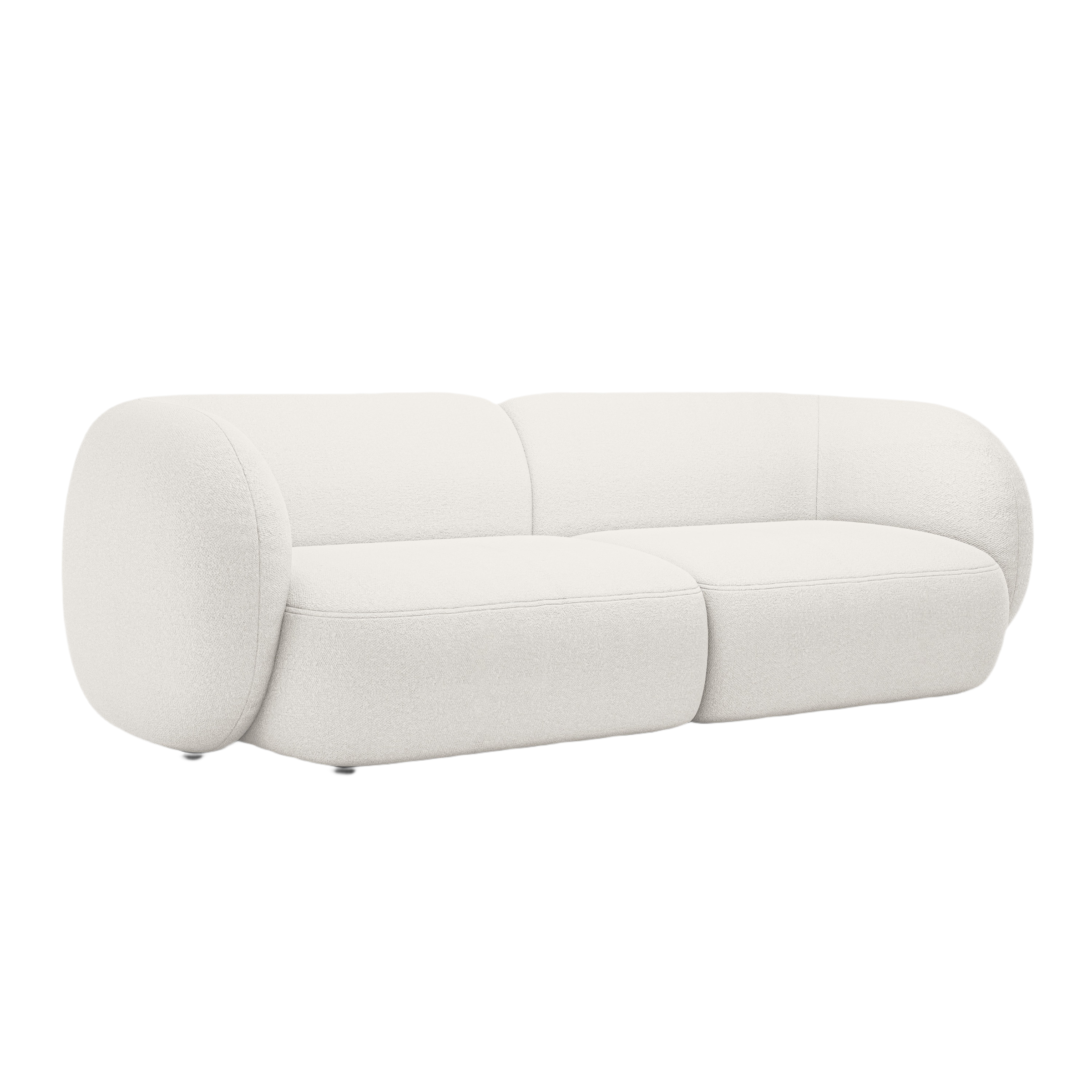 4-seater Sofa KATE white boucle