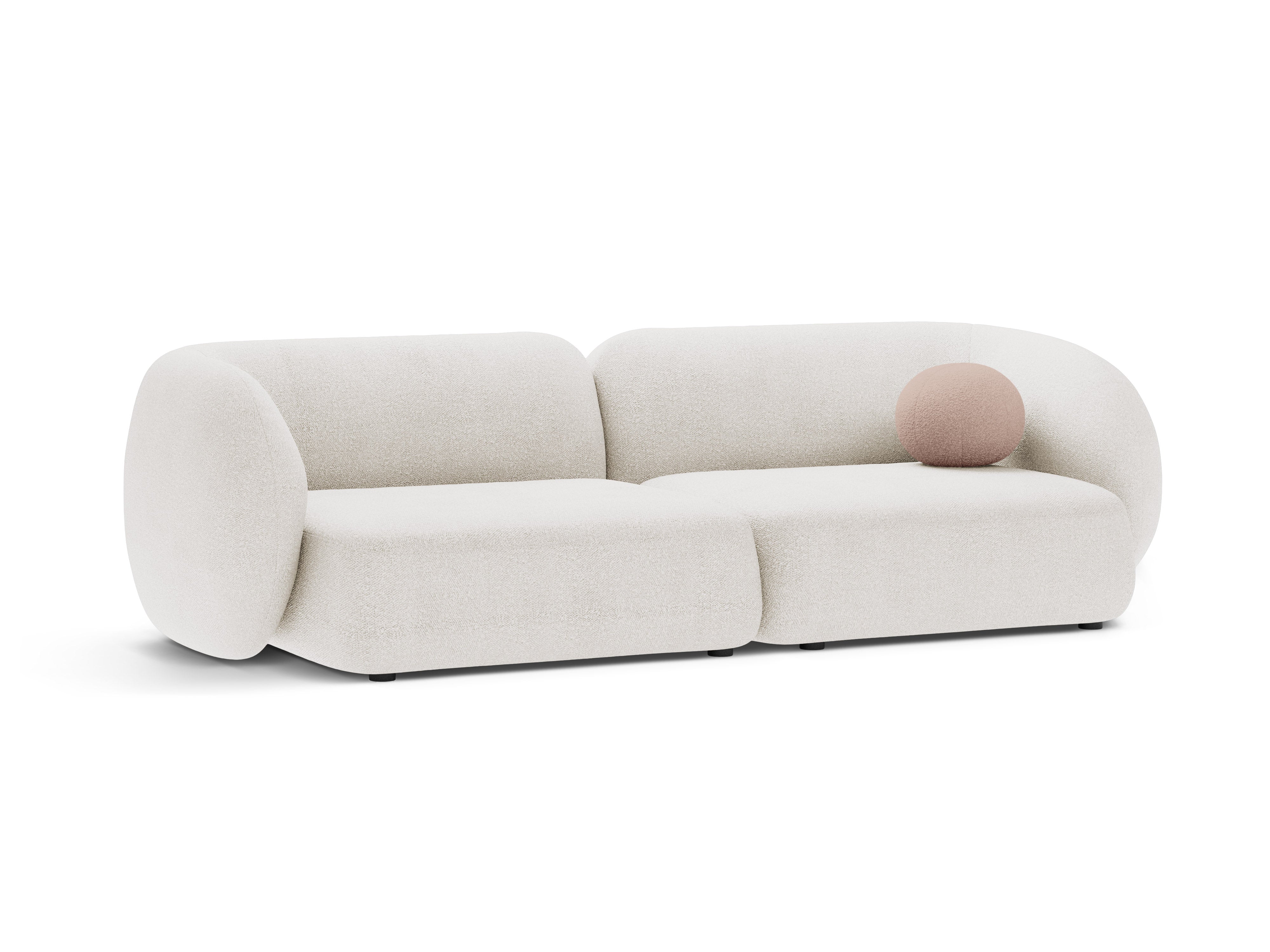 Sofa 4-osobowa KATE biały boucle – Micadoni