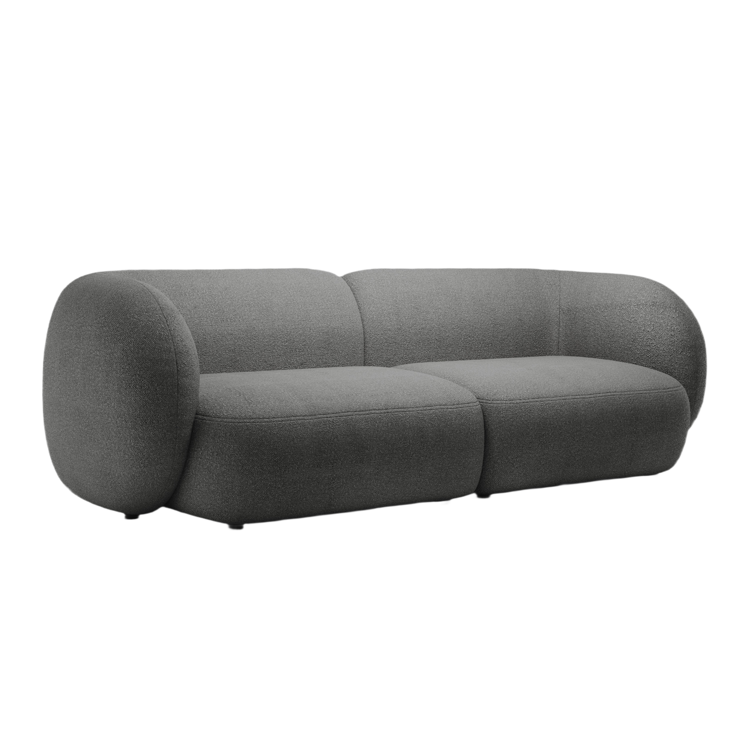 4-seater Sofa KATE dark gray boucle