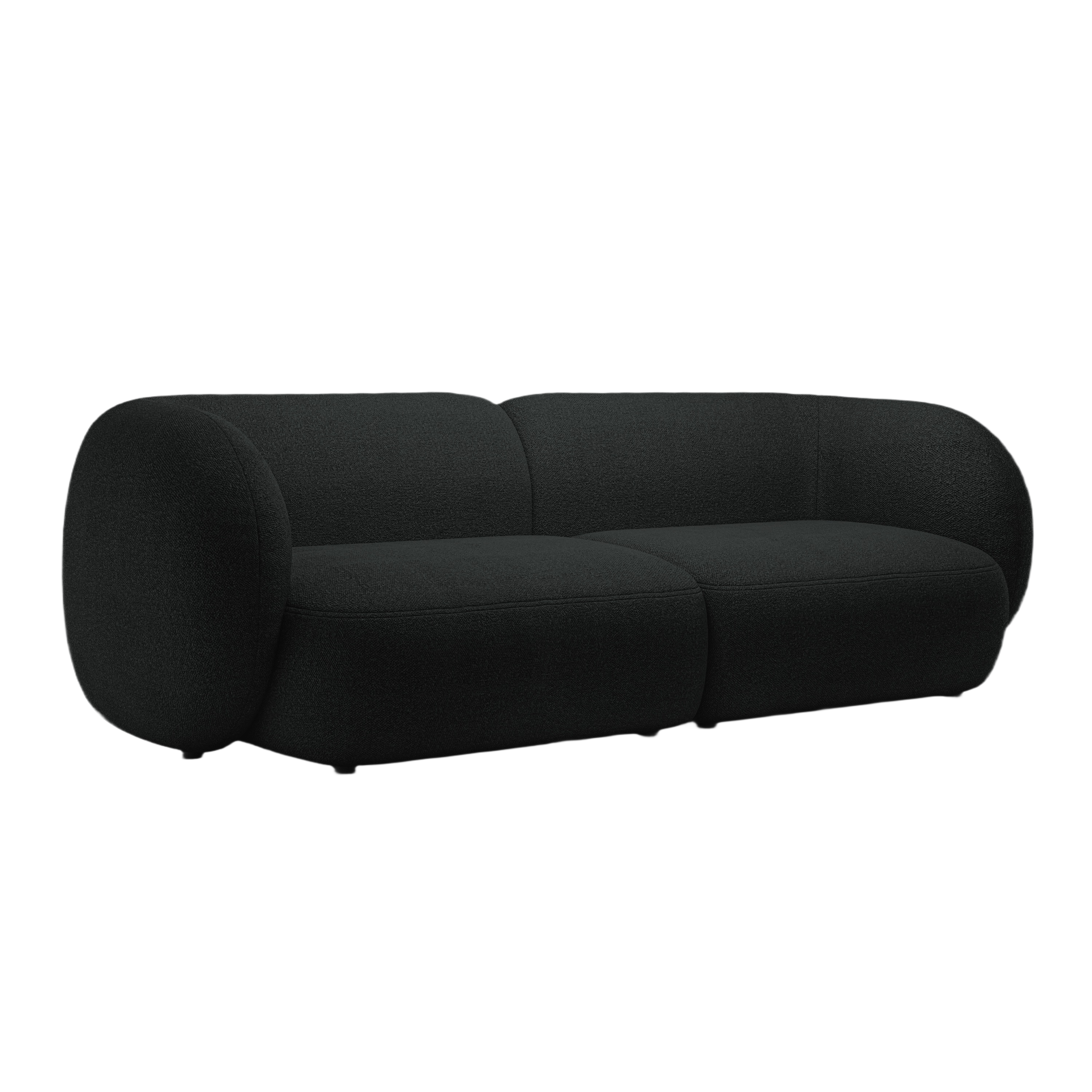 4-seater Sofa KATE black boucle