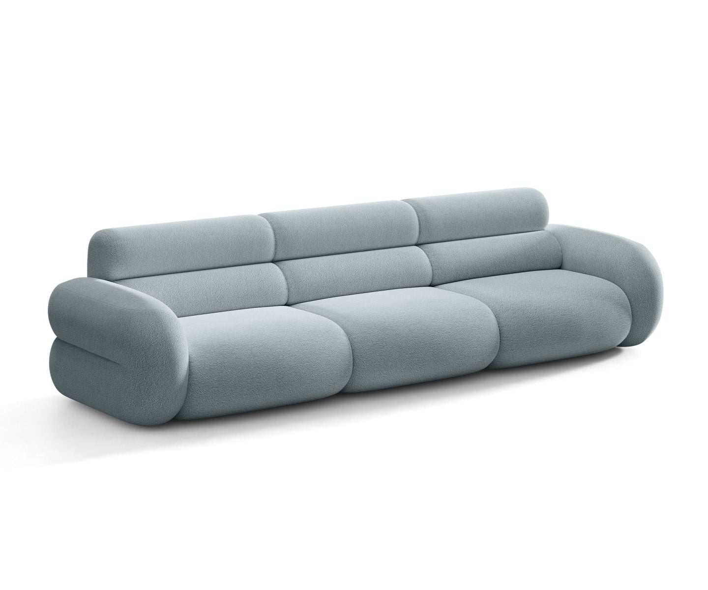 Sofa pre 4 osoby NEO v modrom boucle