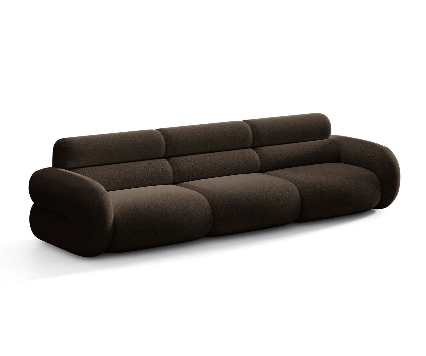 Sofa pre 4 osoby NEO hnedá boucle