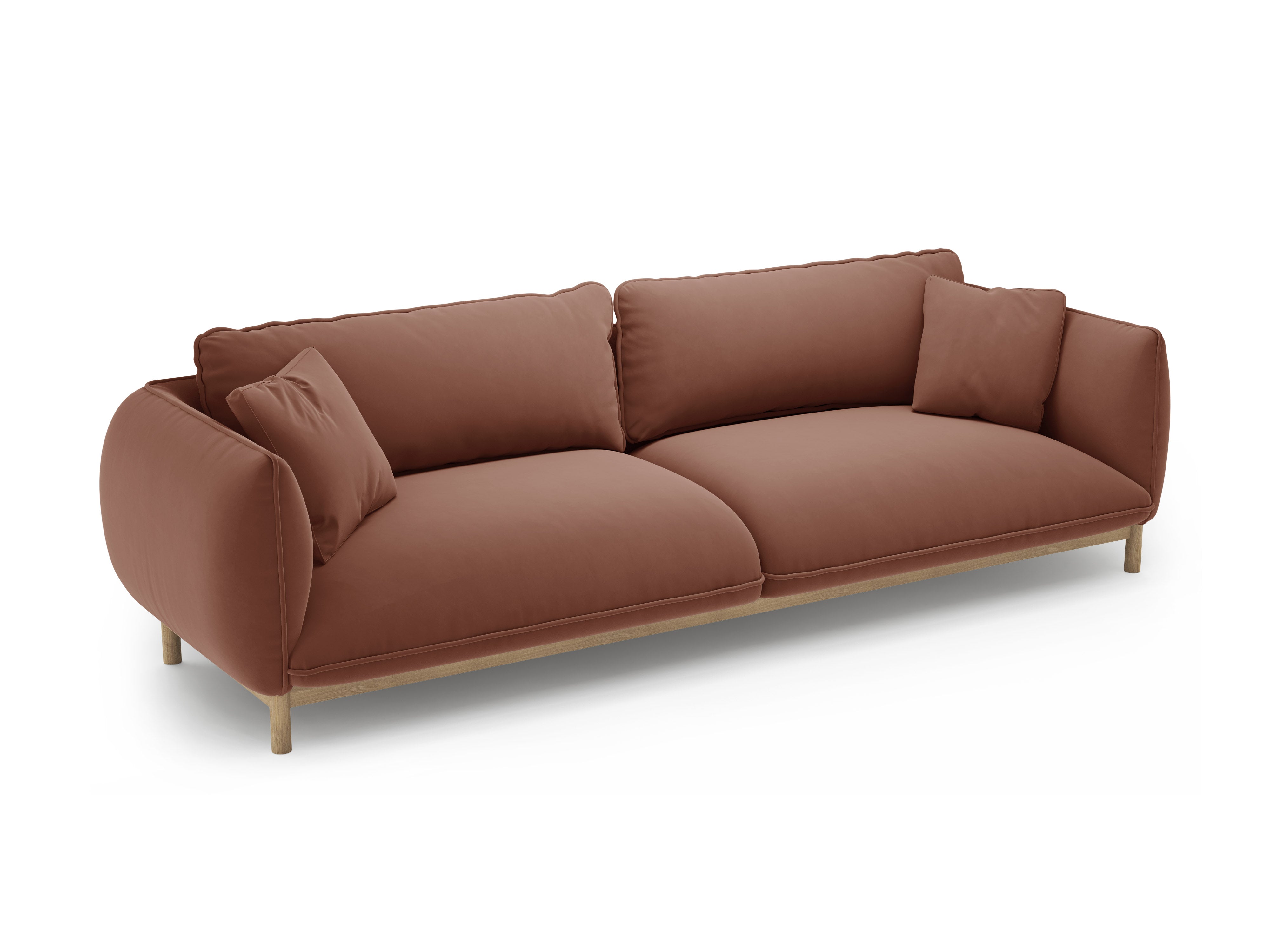 Velvet sofa for 4 people ADA cuoio