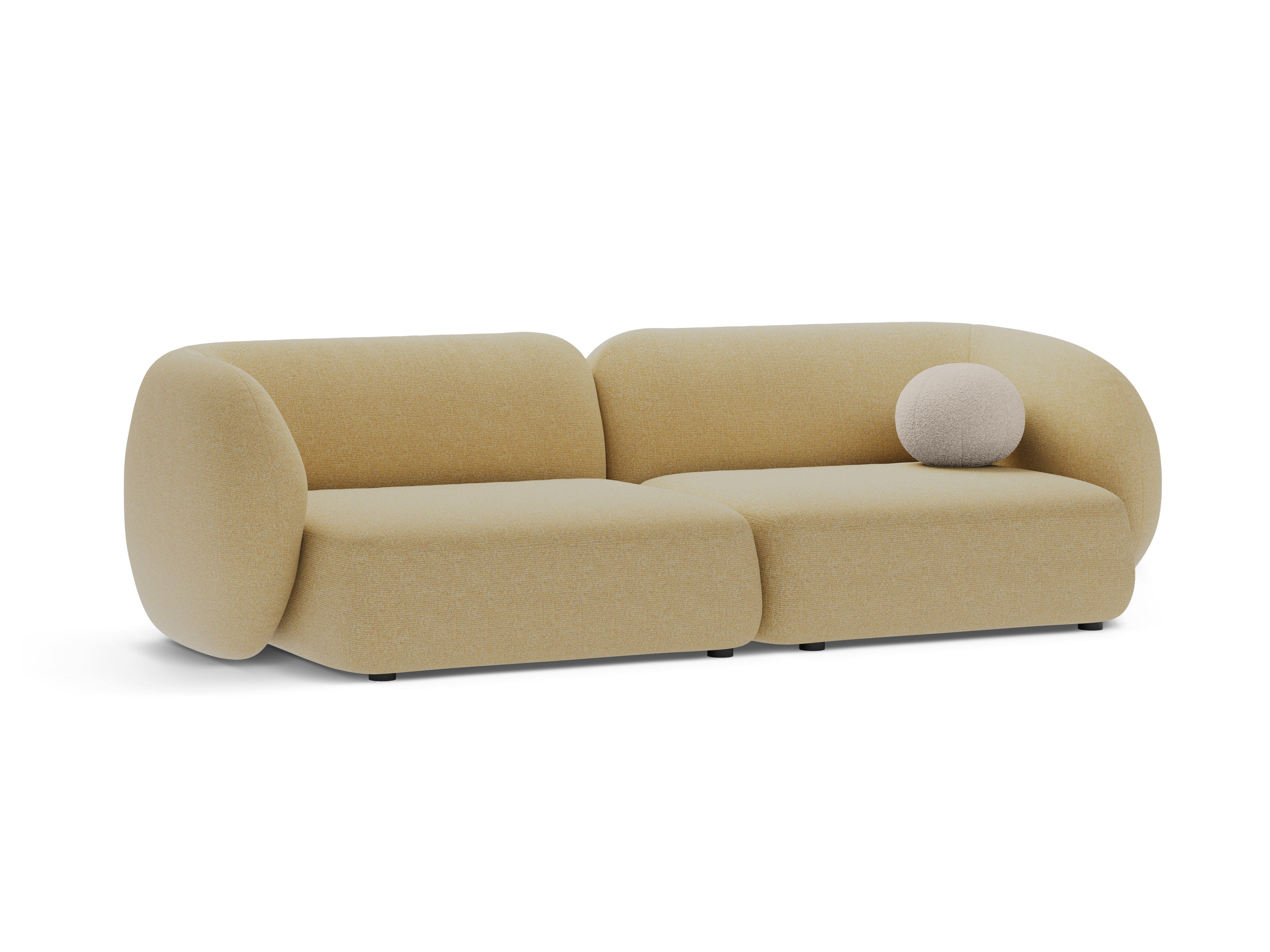 Sofa 4-osobowa KATE żółty melanż – Micadoni