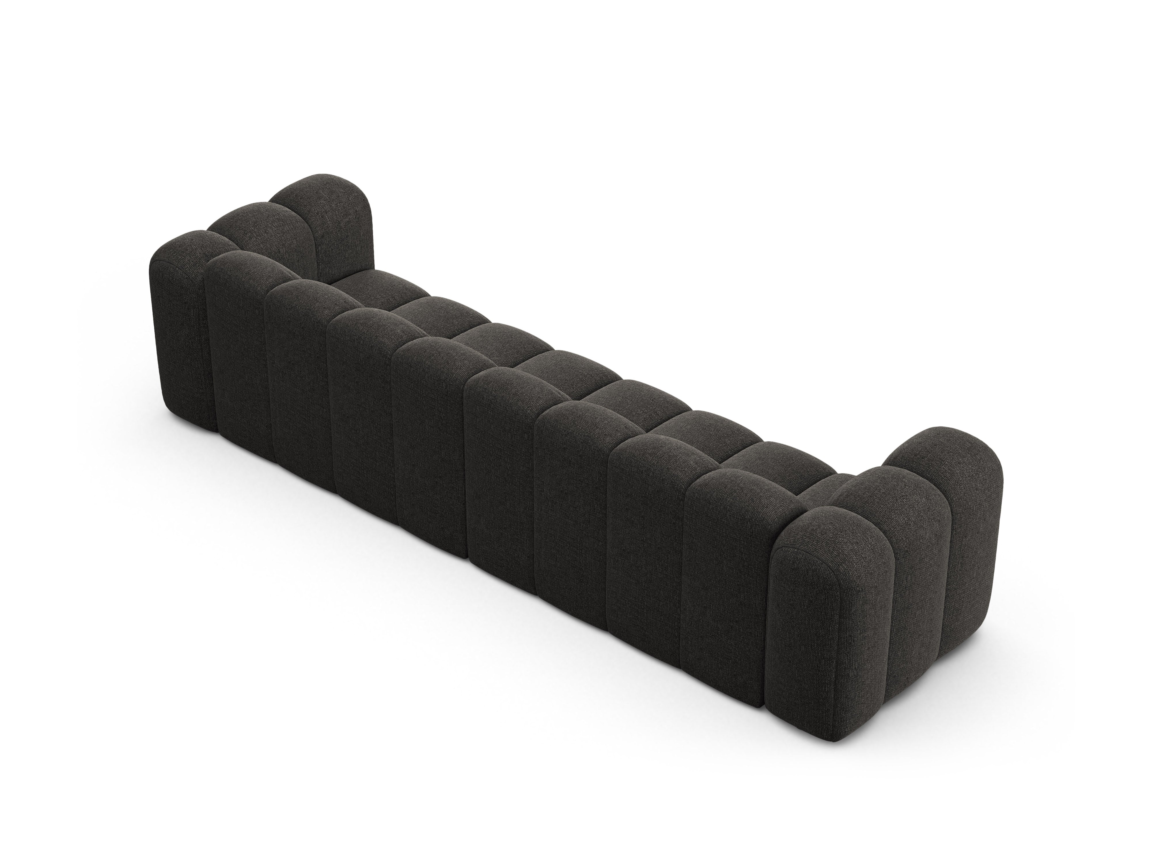 4-seater LUPINE sofa gray chenille
