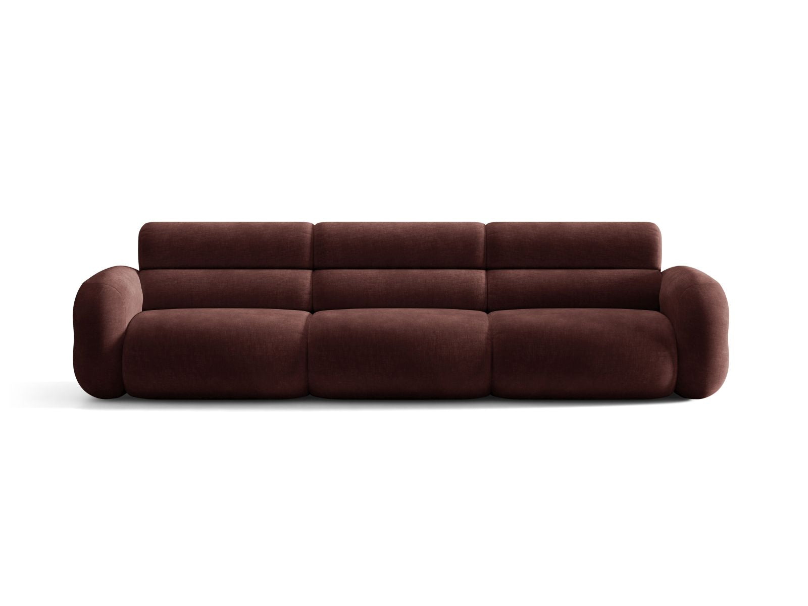Sofa pre 4 osoby NEO, čerešňový šenil
