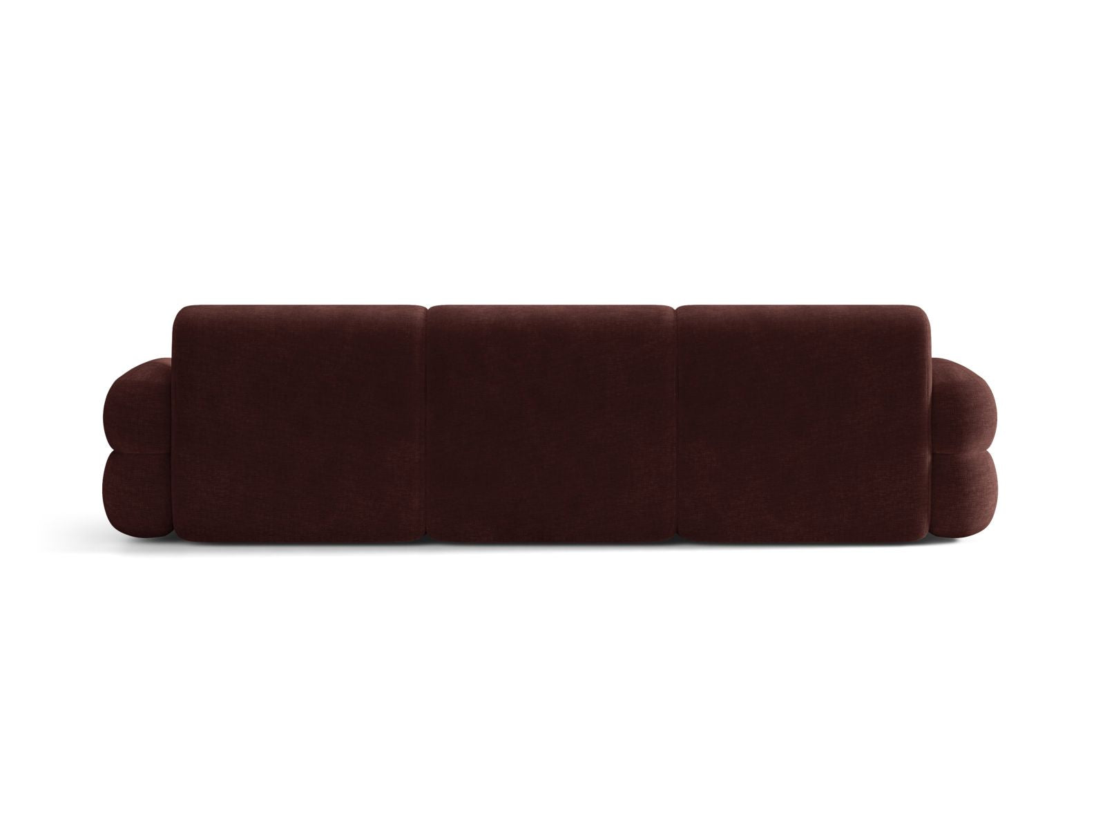 Sofa pre 4 osoby NEO, čerešňový šenil