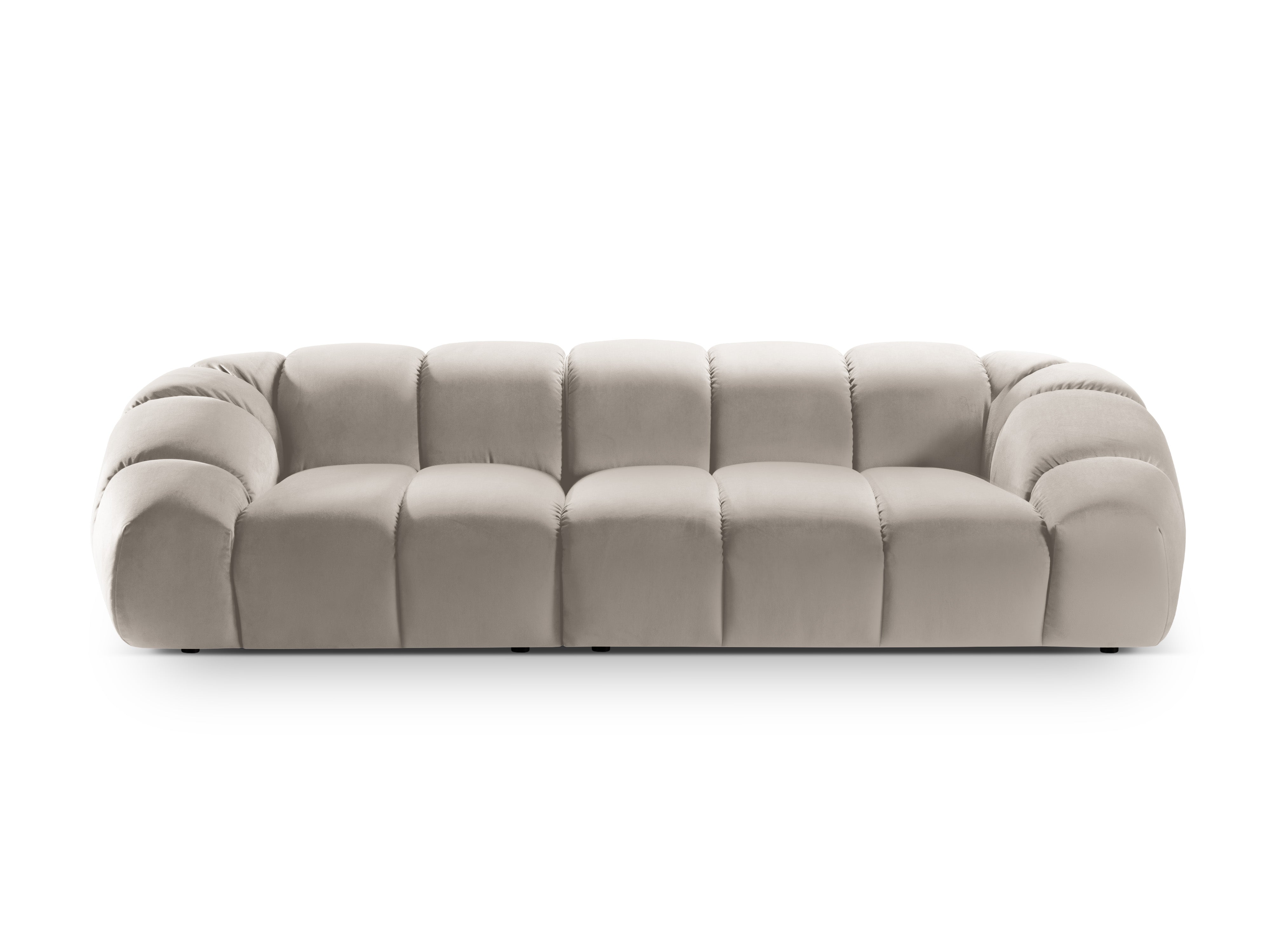 Sofa z jemného velúru pre 4 osoby DIANA béžová