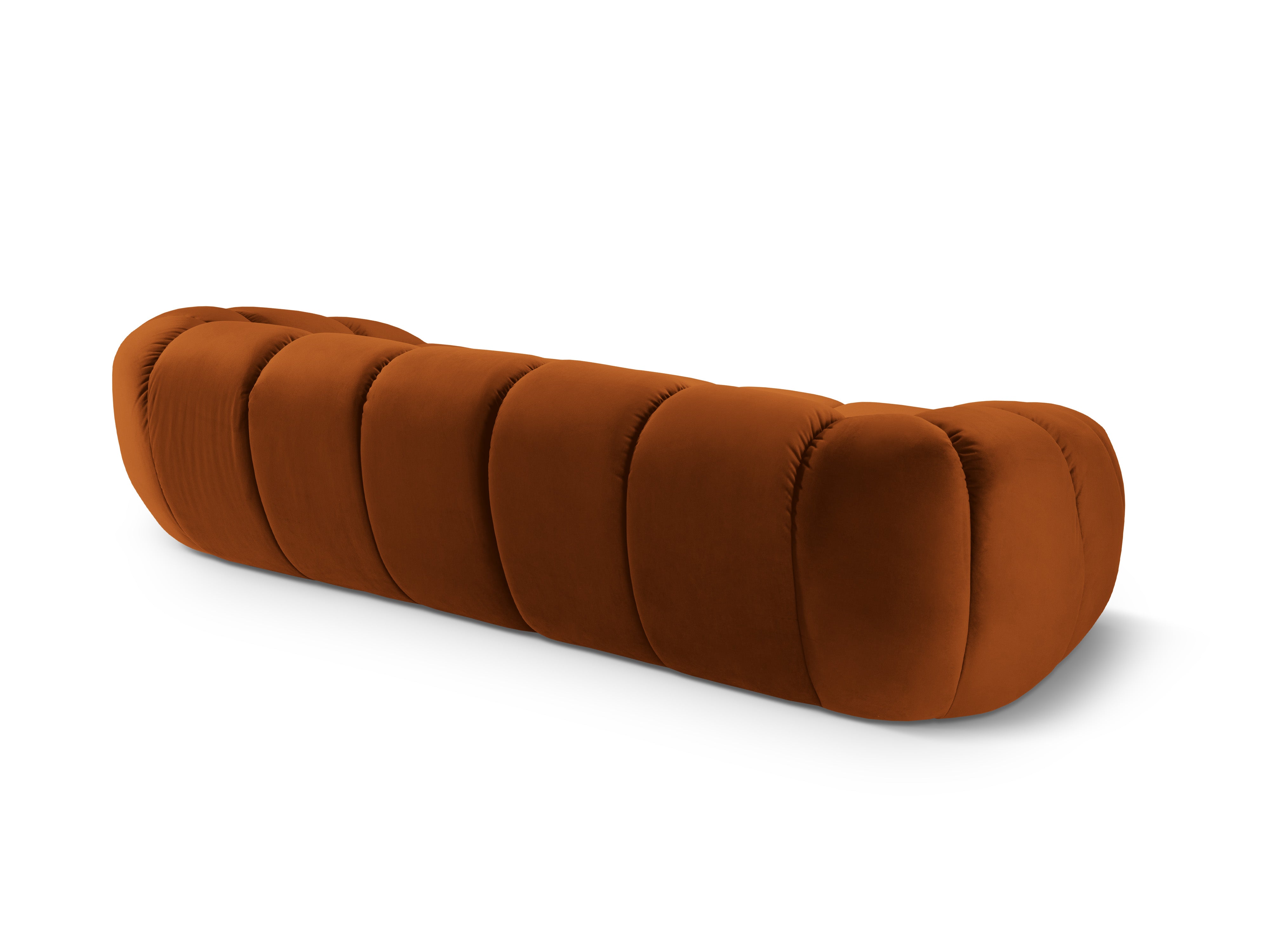 Sofa z jemného velúru pre 4 osoby DIANA terrakota