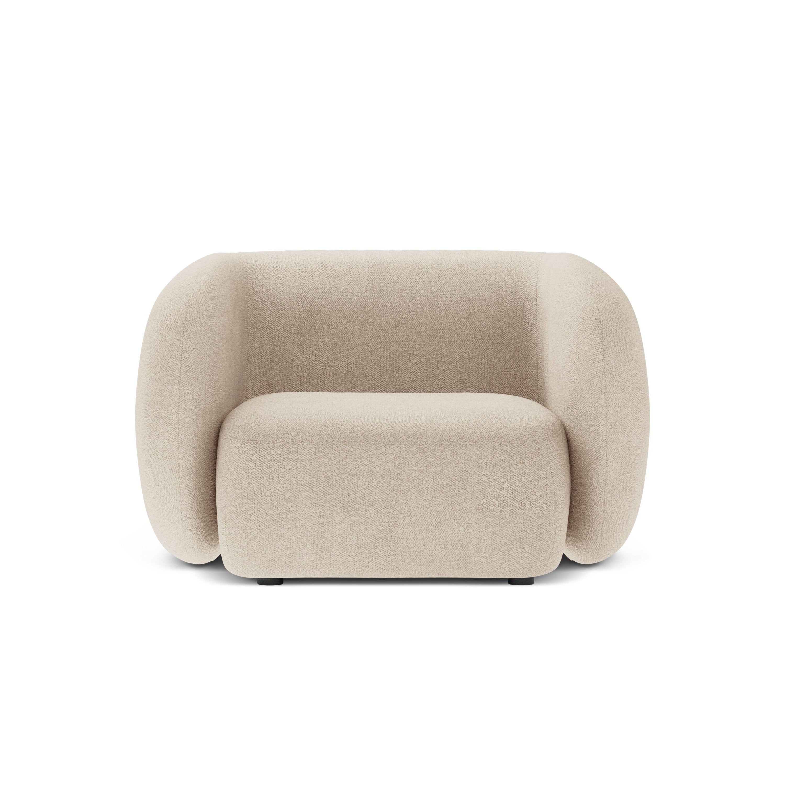 KATE beige boucle armchair
