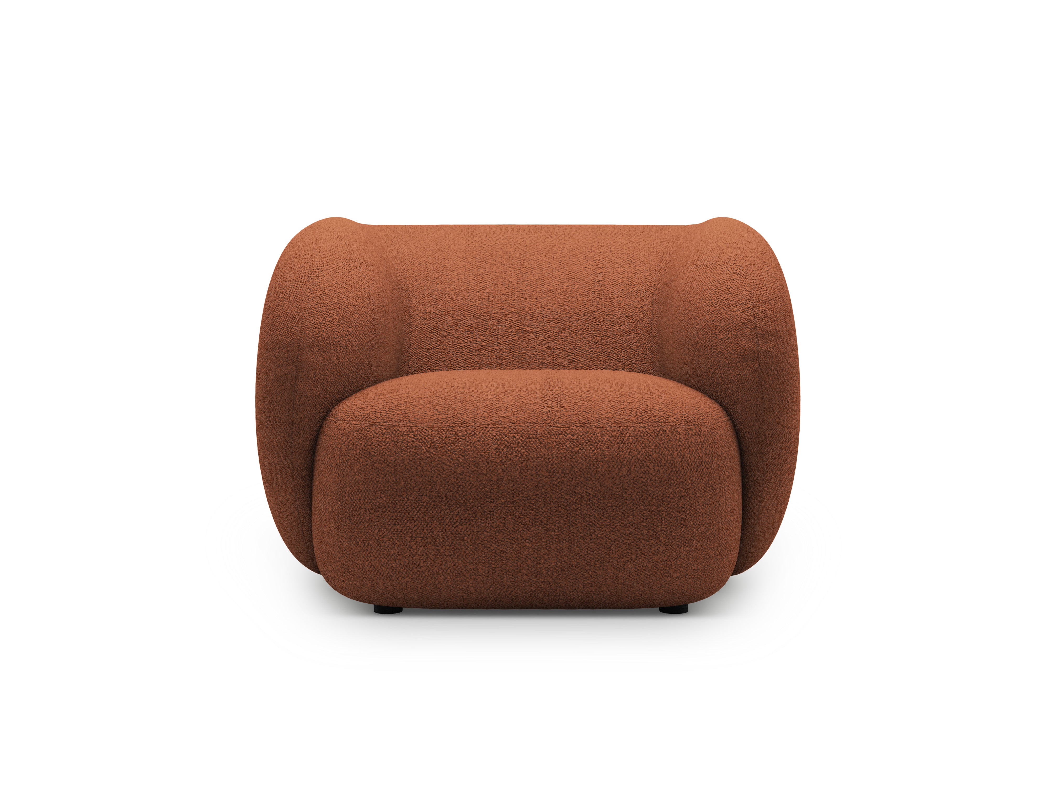 KATE terracotta boucle armchair