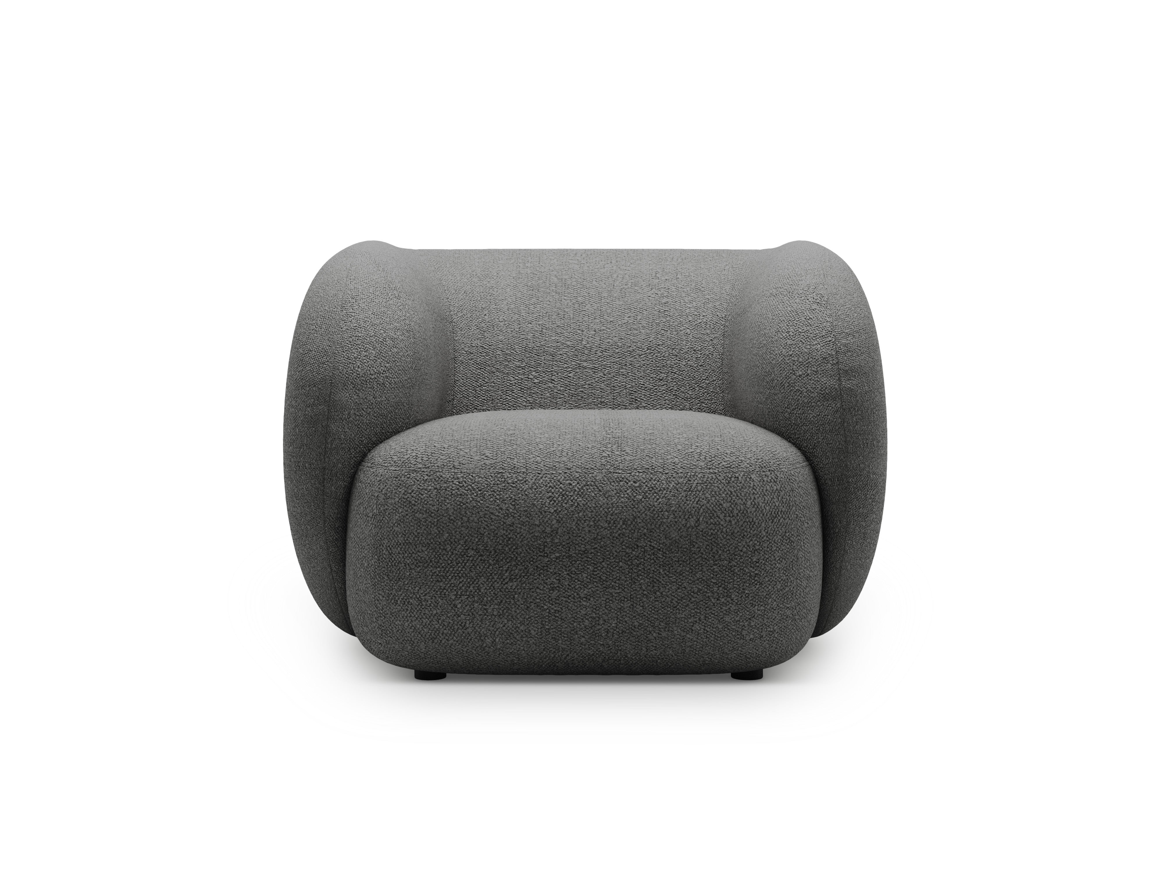 KATE dark gray boucle armchair