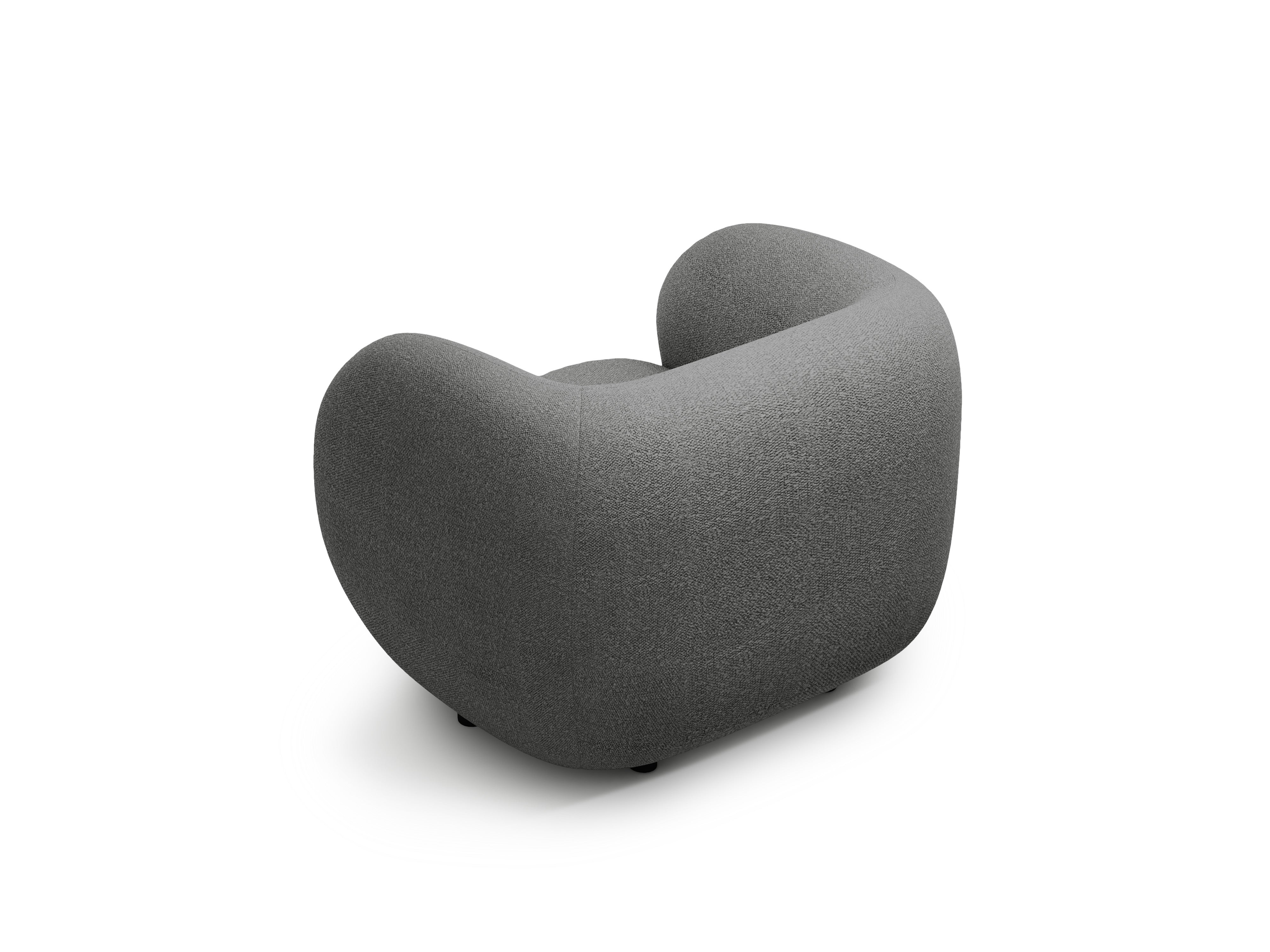 KATE dark gray boucle armchair