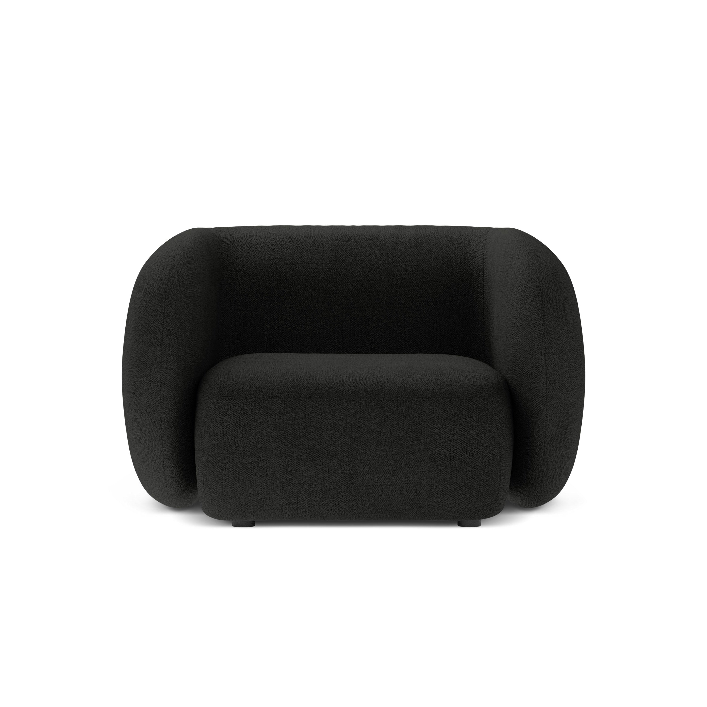 Fotel KATE čierny boucle