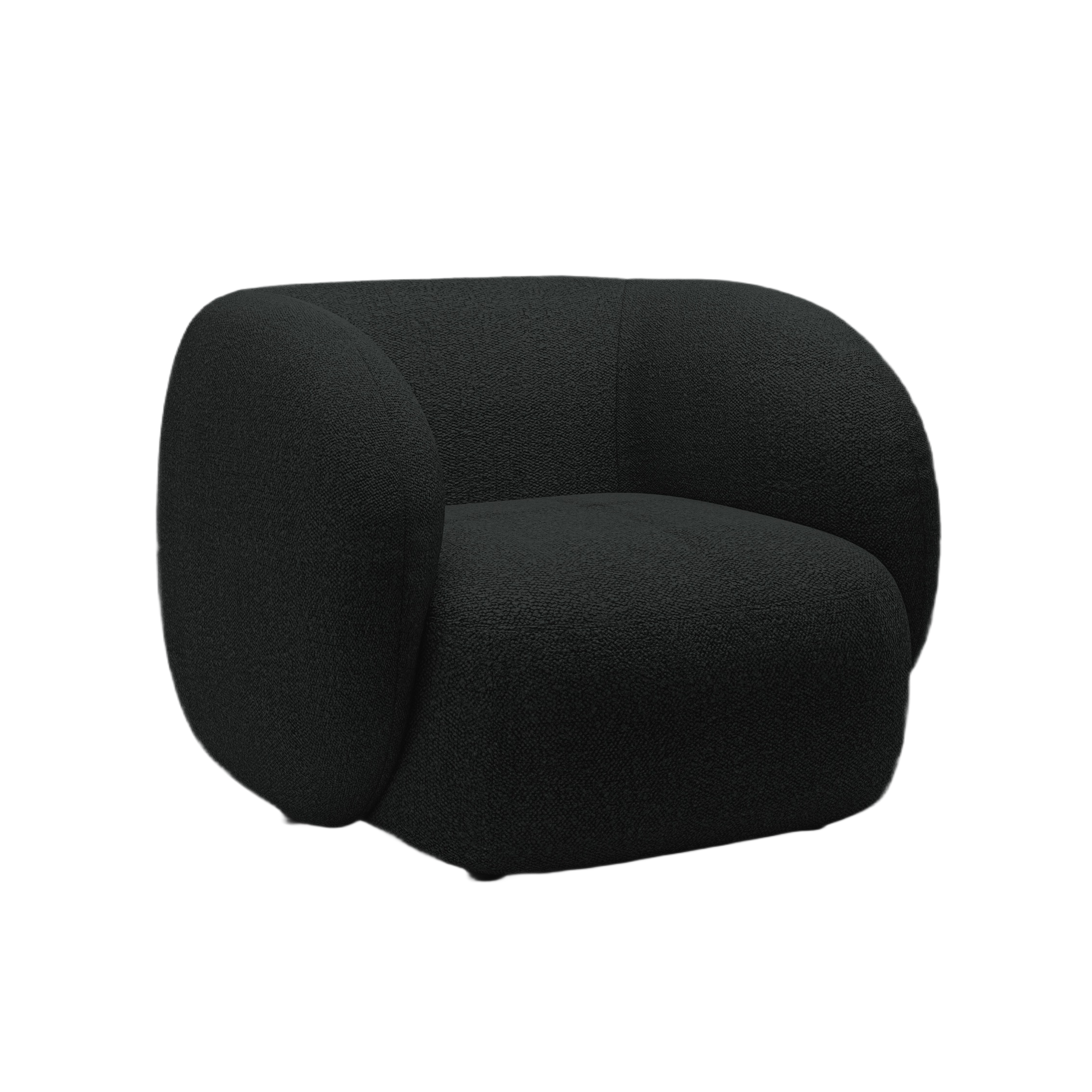 KATE Armchair black boucle