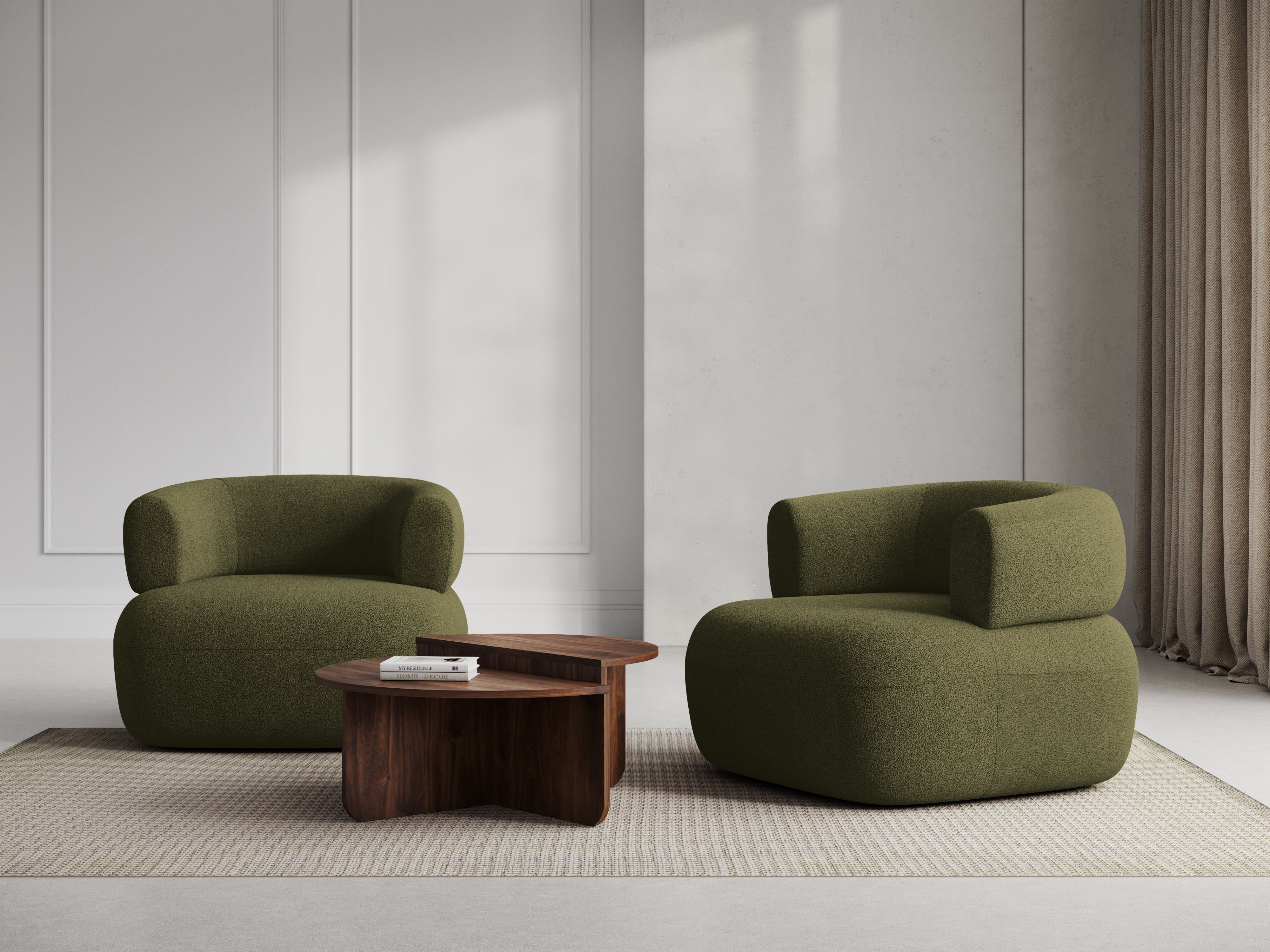 JENNY Armchair Green Boucle