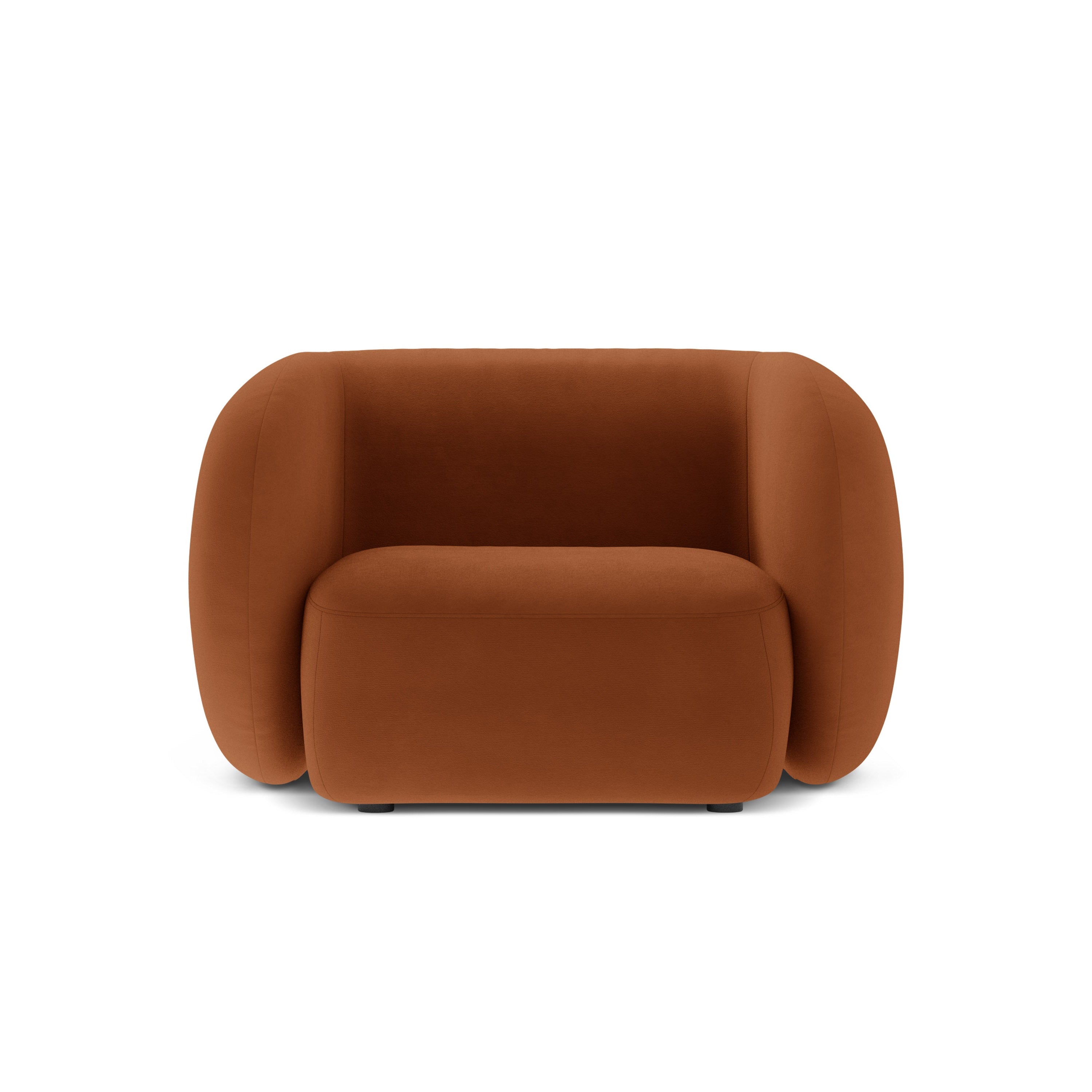 Velvet armchair KATE terracotta