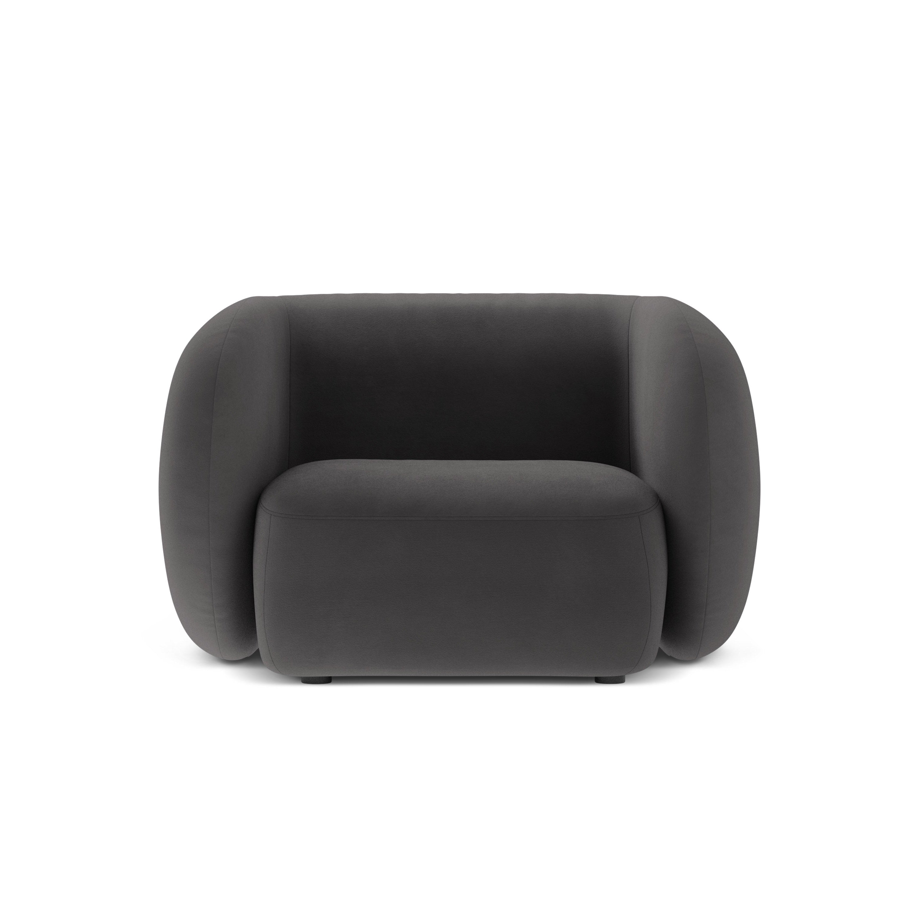 Velvet armchair KATE dark gray