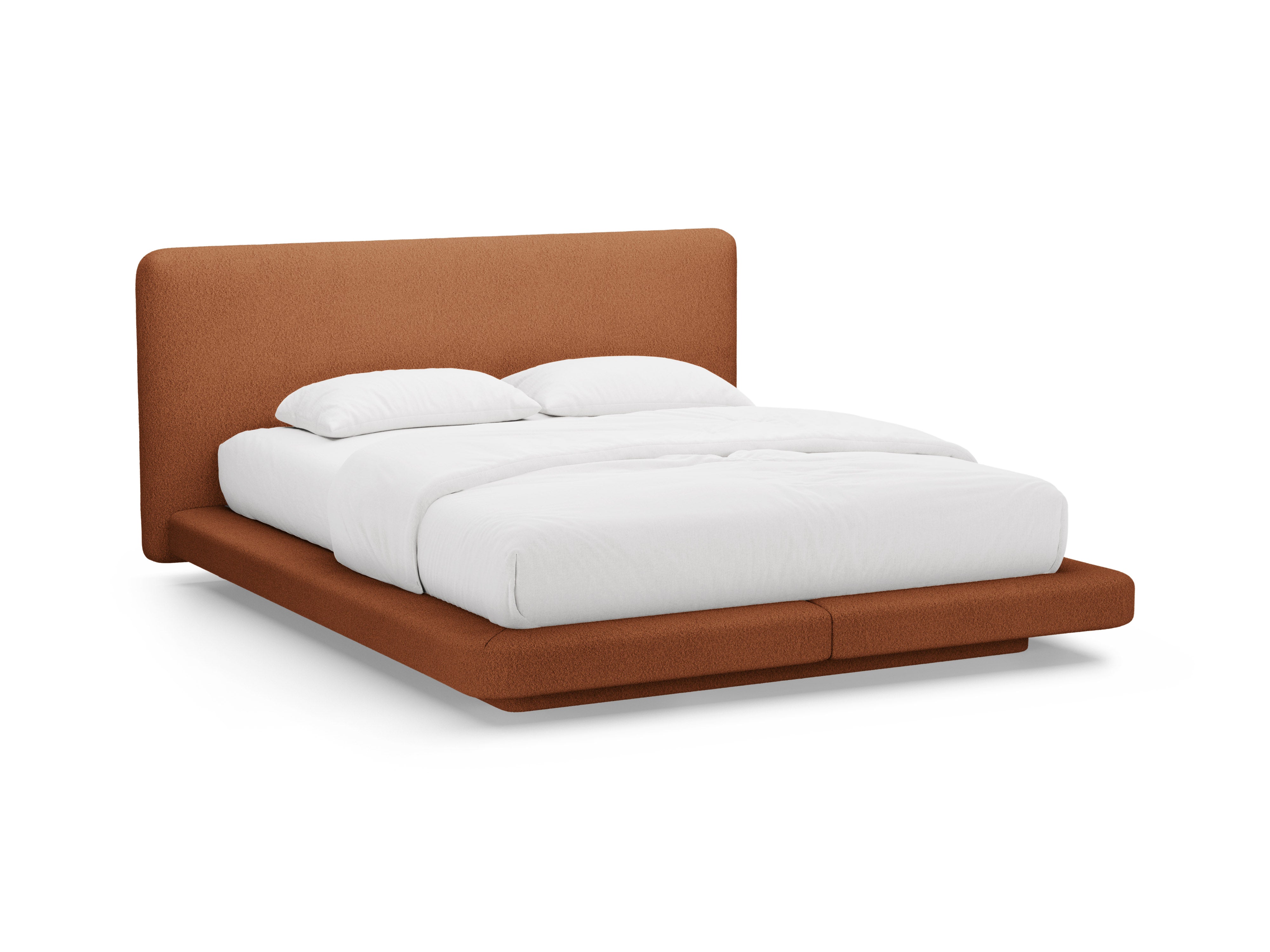 Posteľ LINEA terakota boucle