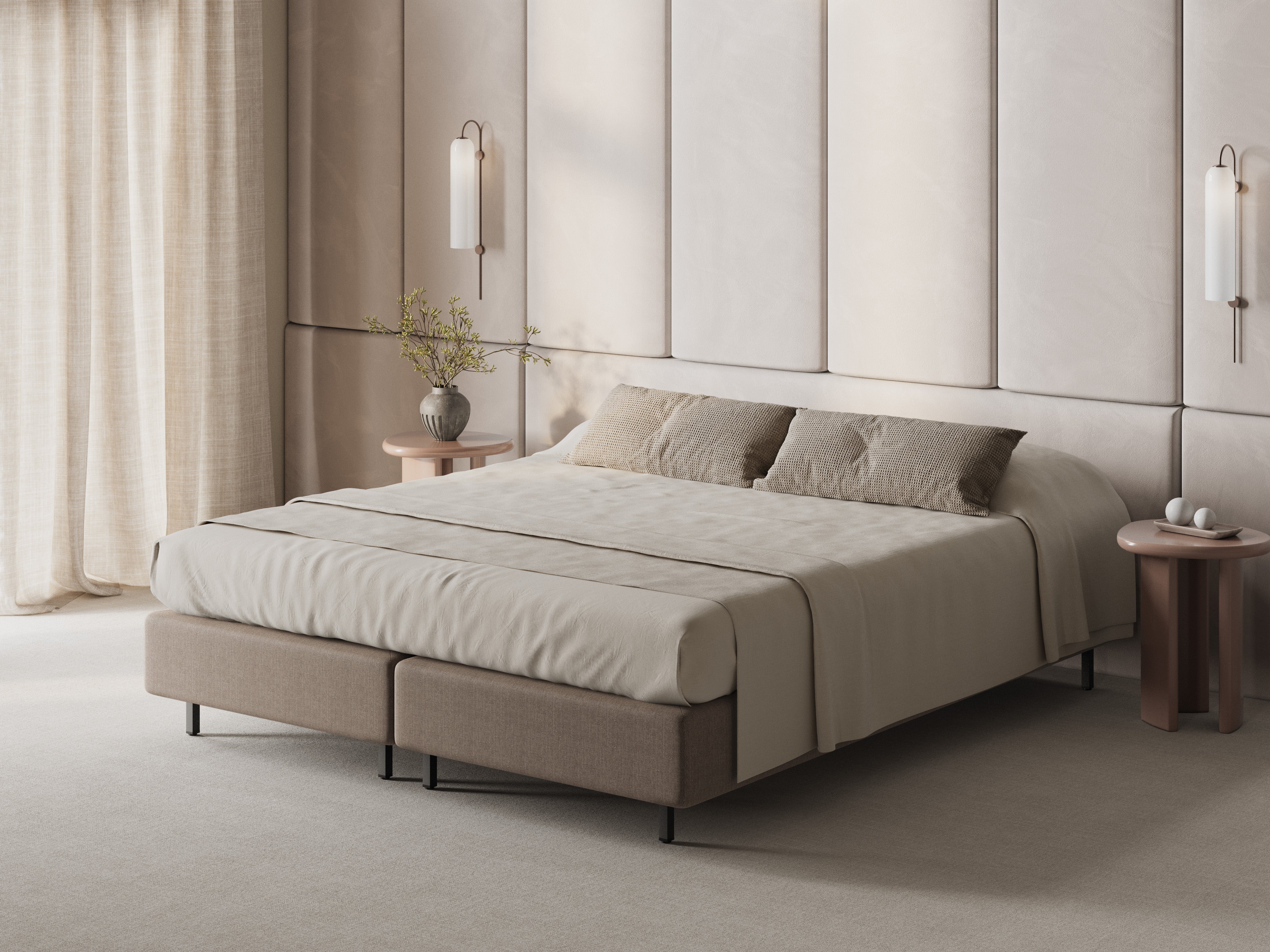 WHALE Bed Light Brown