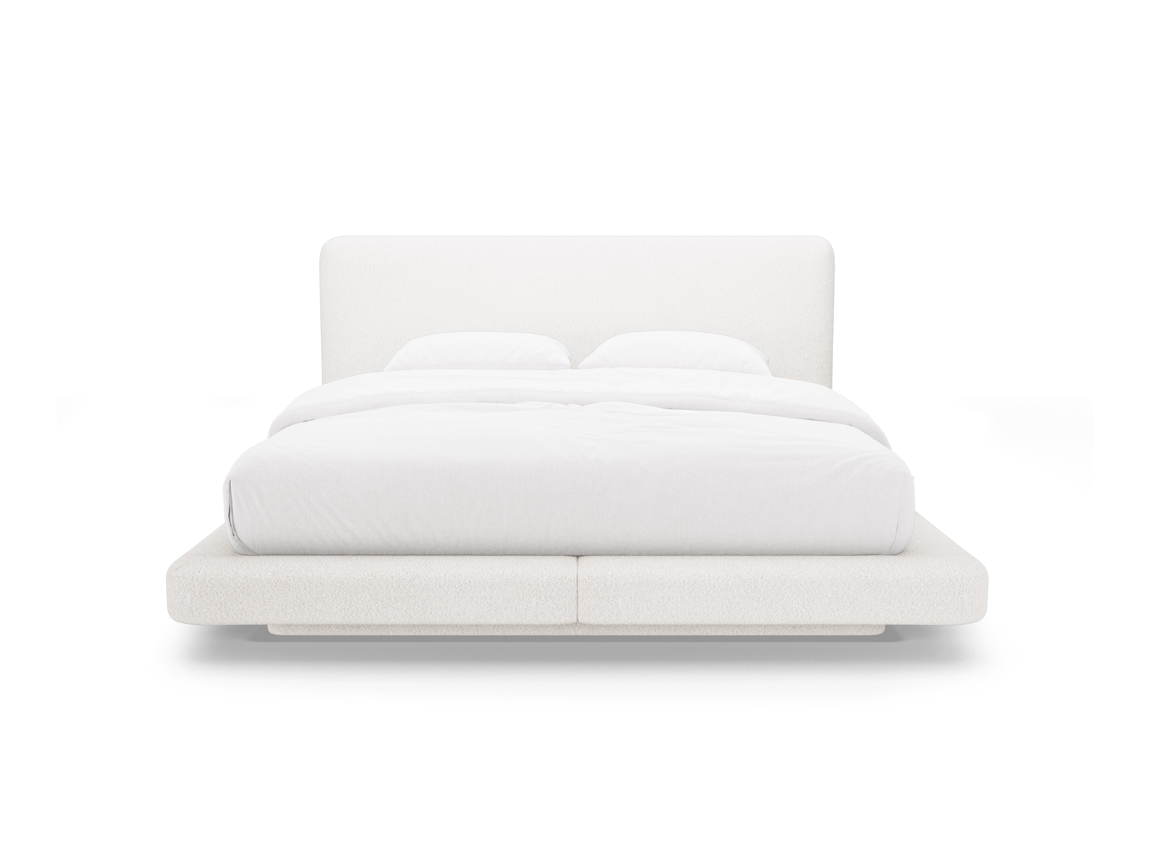 LINEA Bed White Boucle
