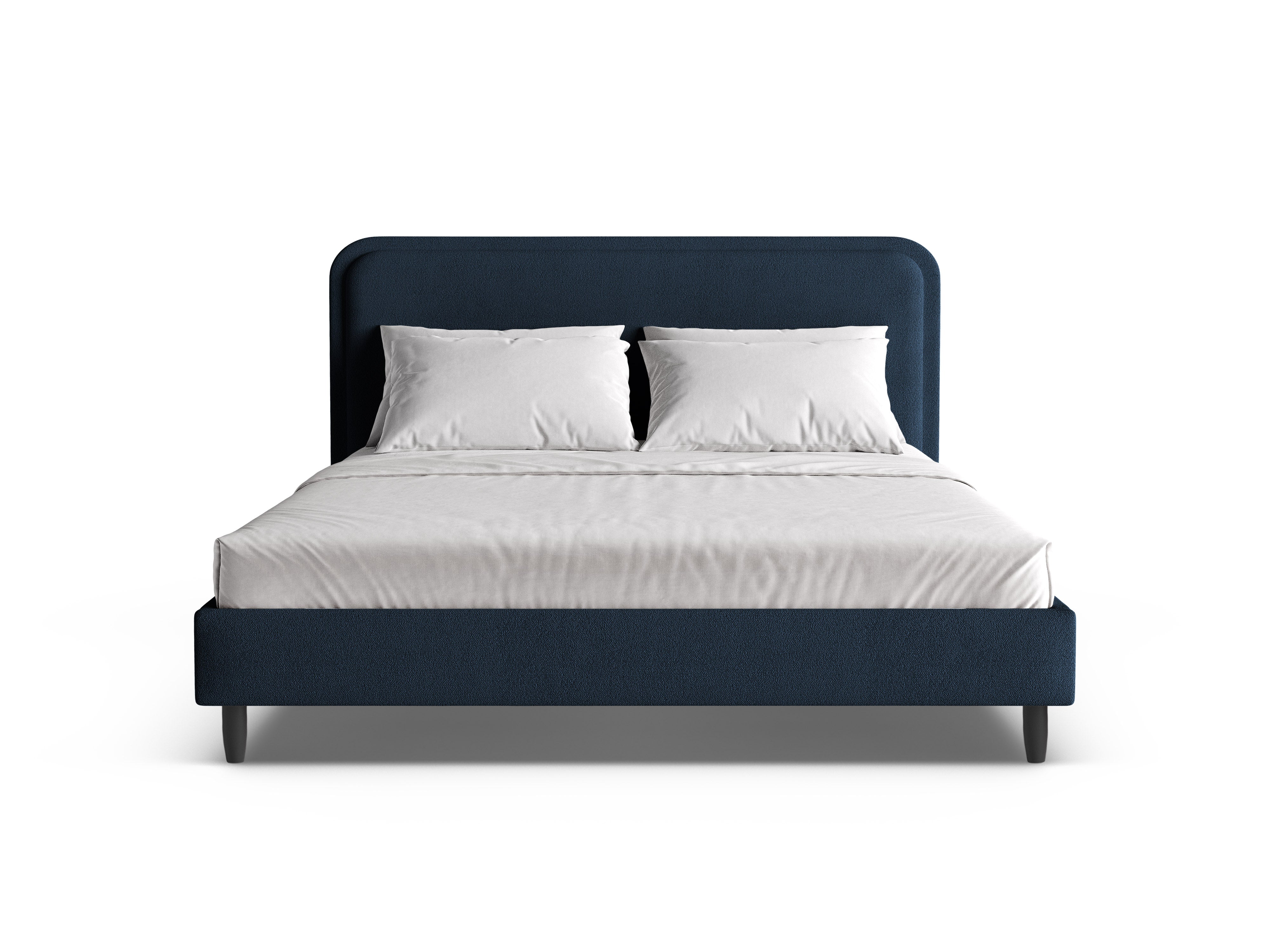 AVELINE Bed Dark Blue Boucle