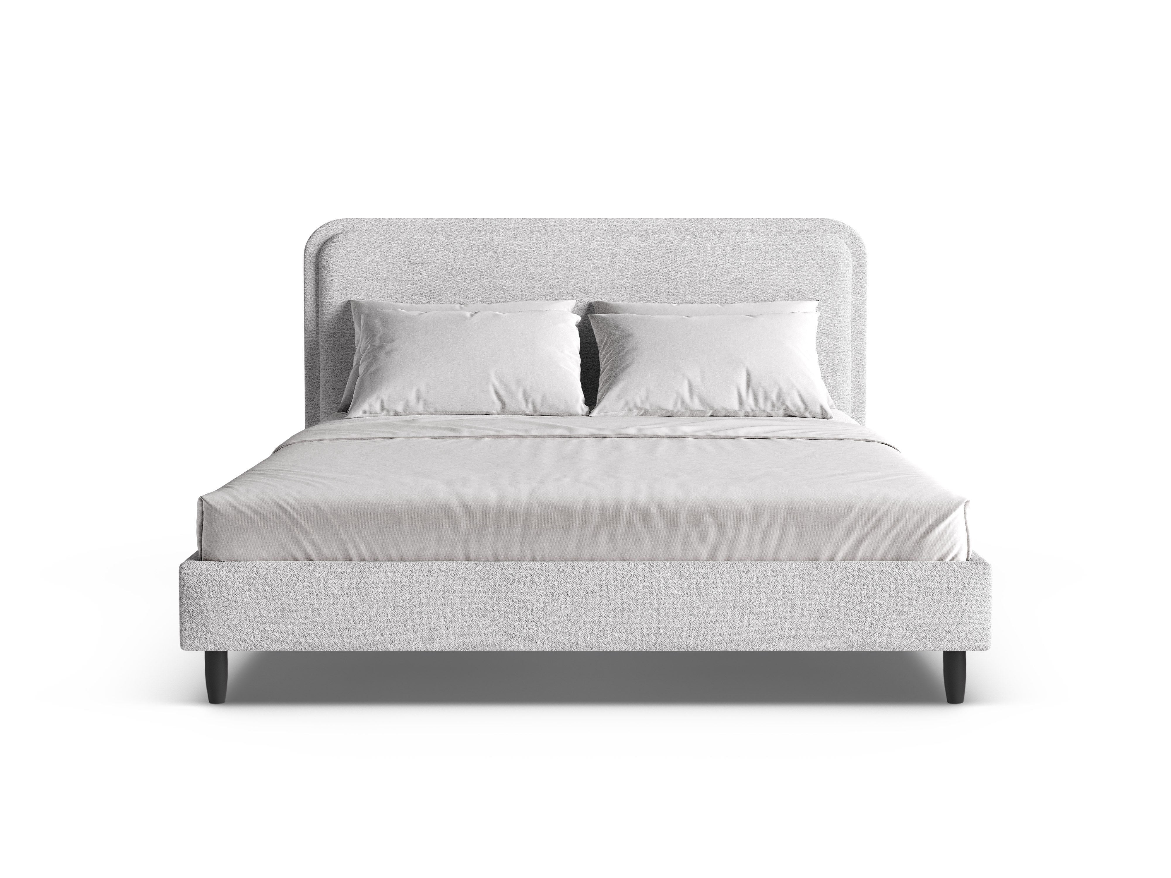AVELINE bed light gray boucle