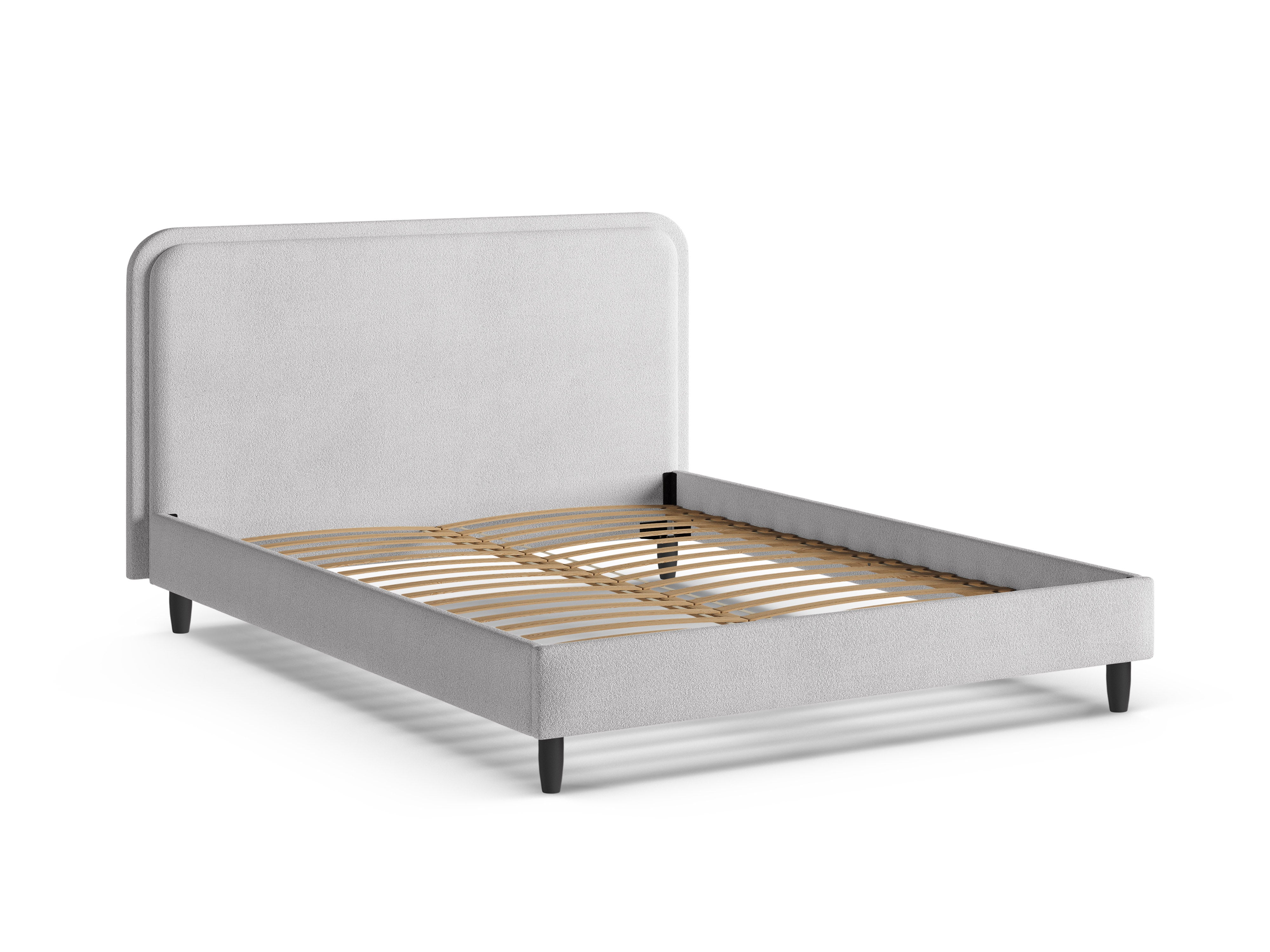 AVELINE bed light gray boucle