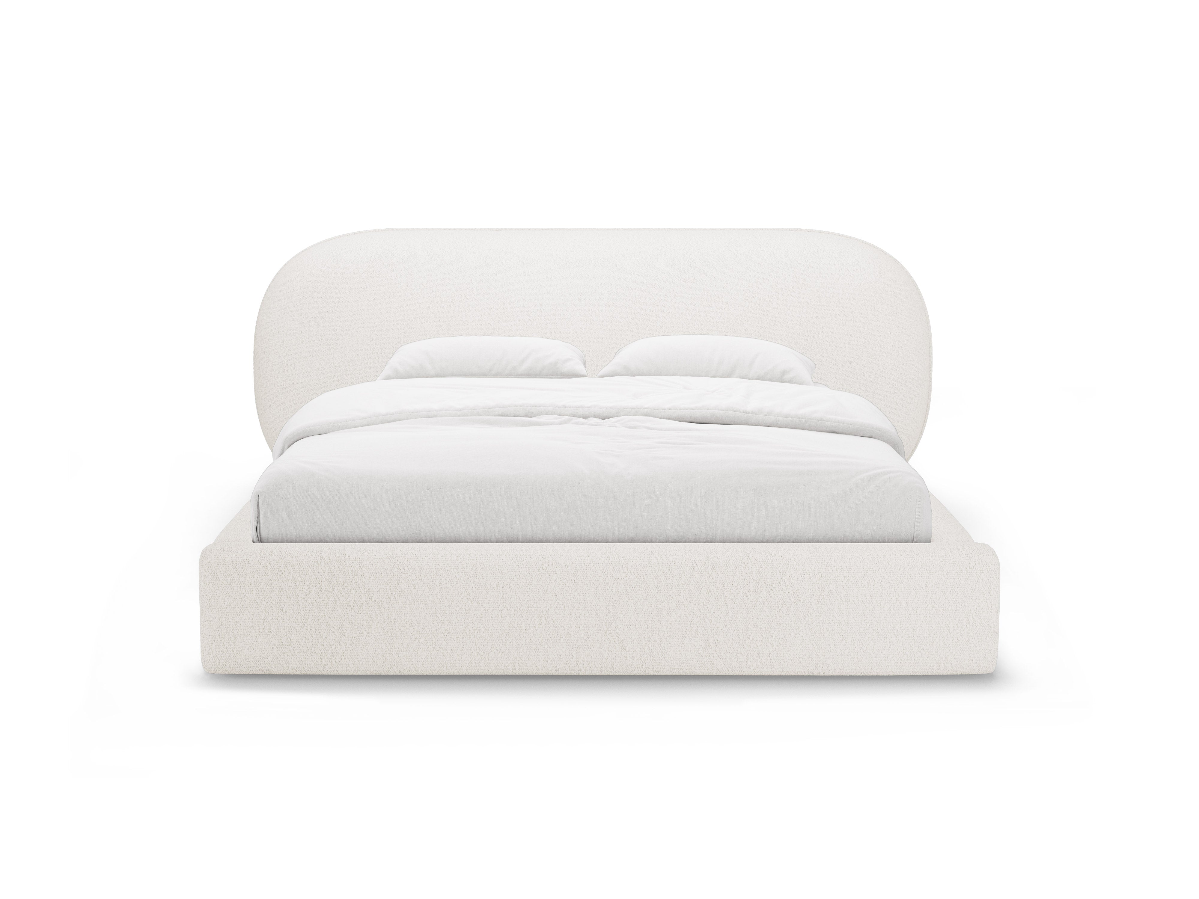OVALO Bed White Boucle