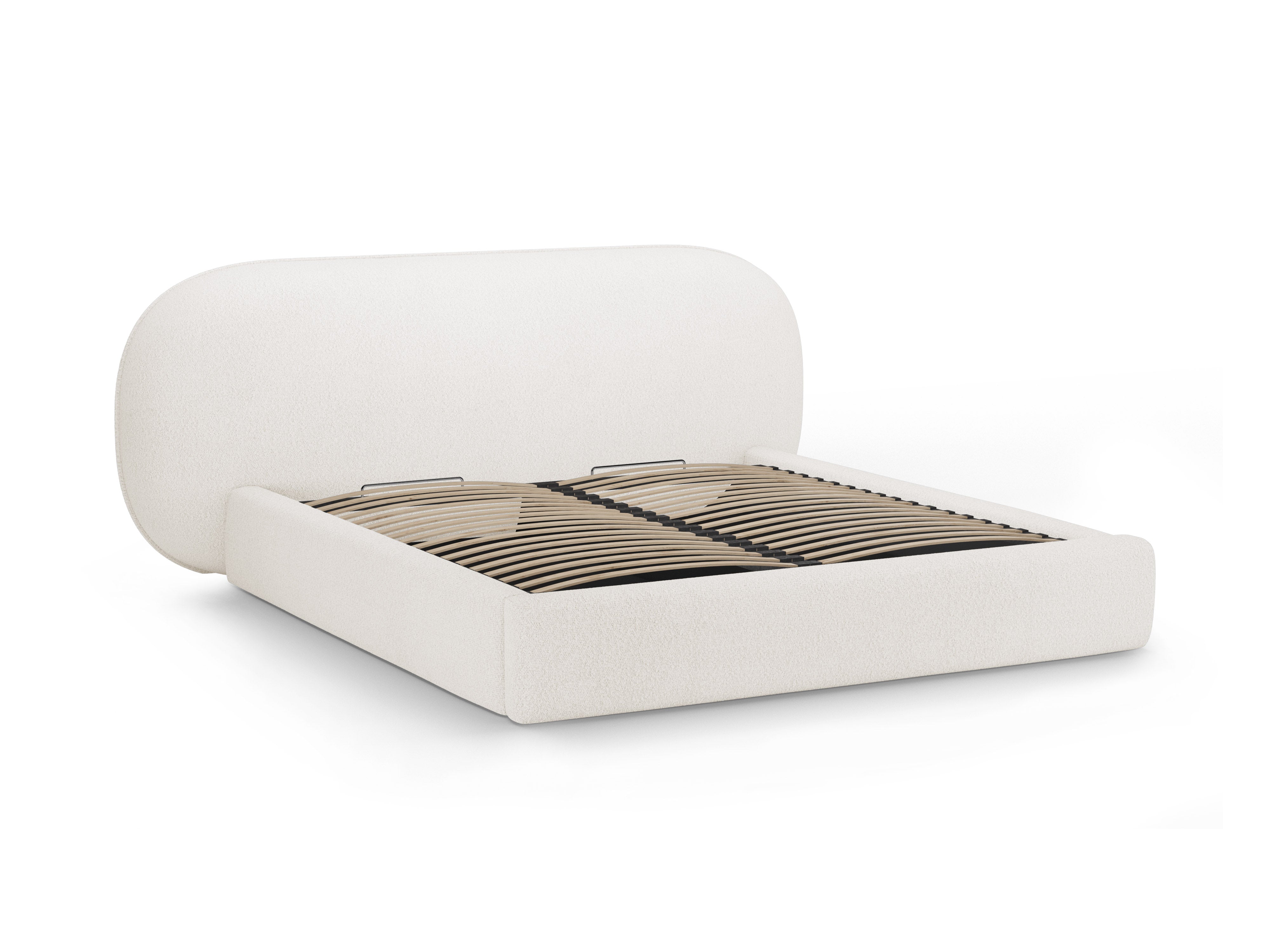 OVALO Bed White Boucle