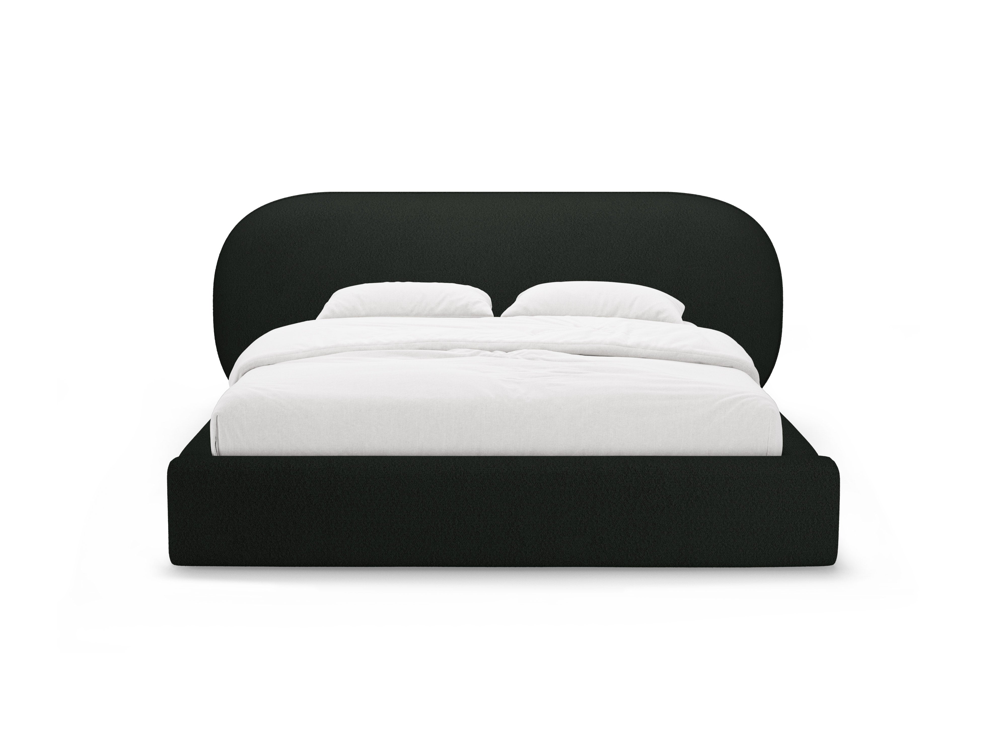 OVALO Bed black boucle