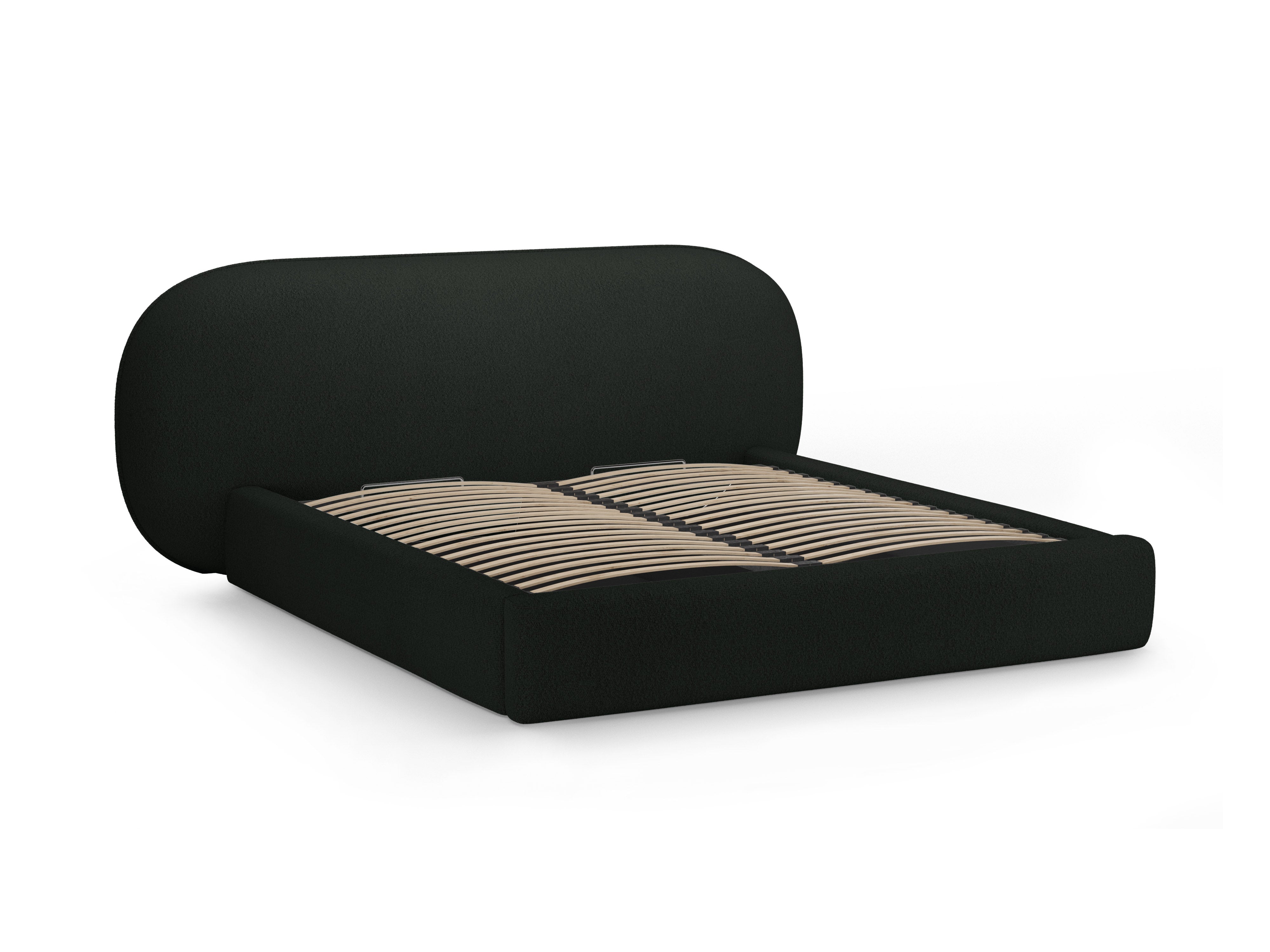OVALO Bed black boucle