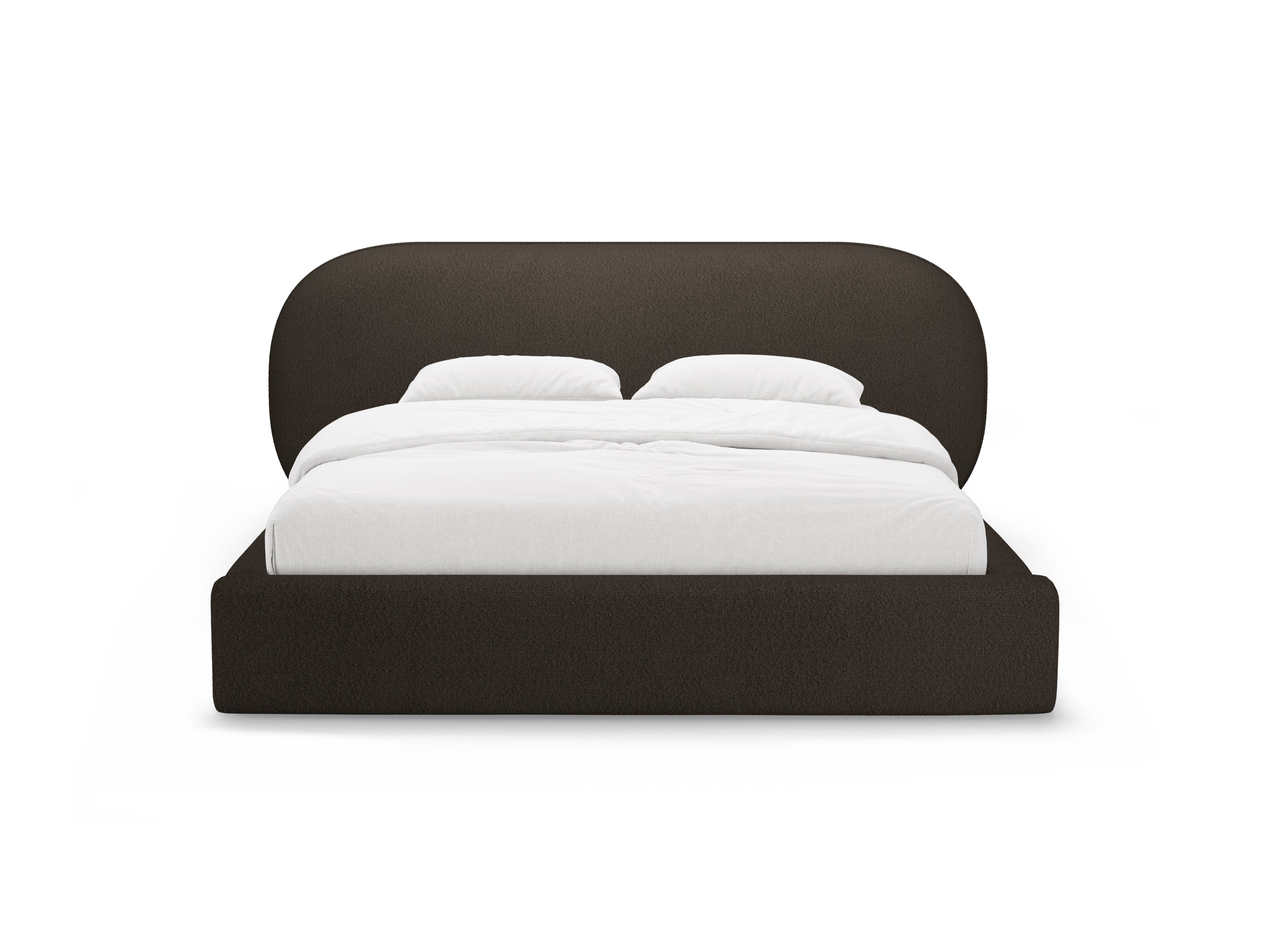 Posteľ OVALO hnedá boucle