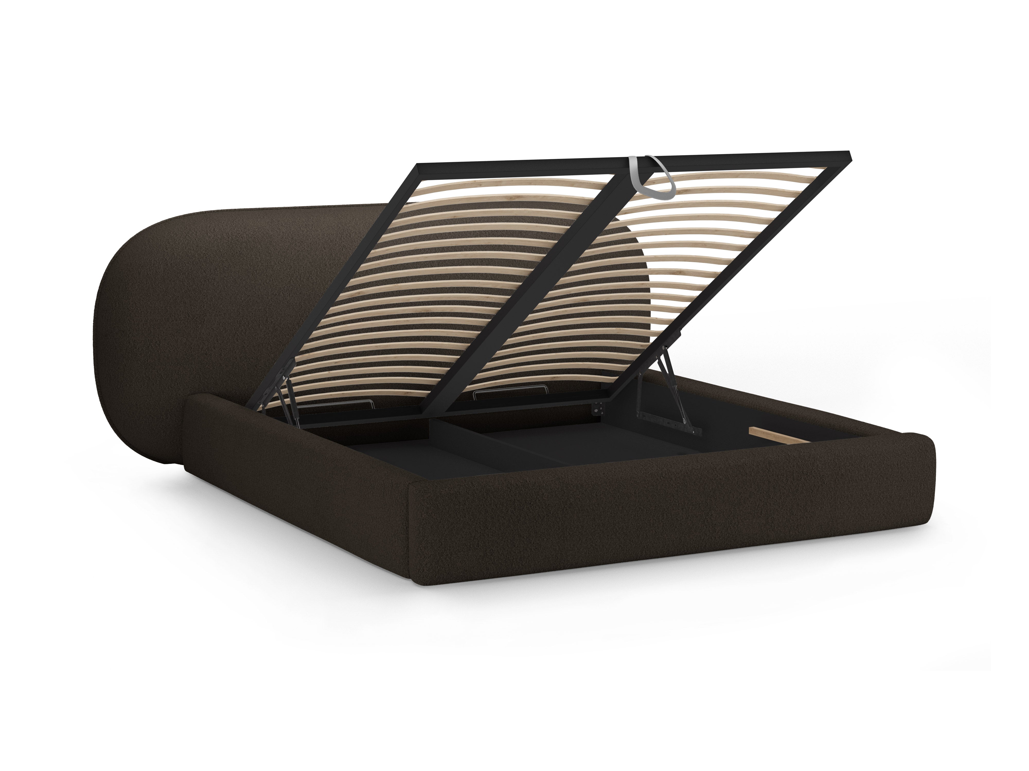 Posteľ OVALO hnedá boucle