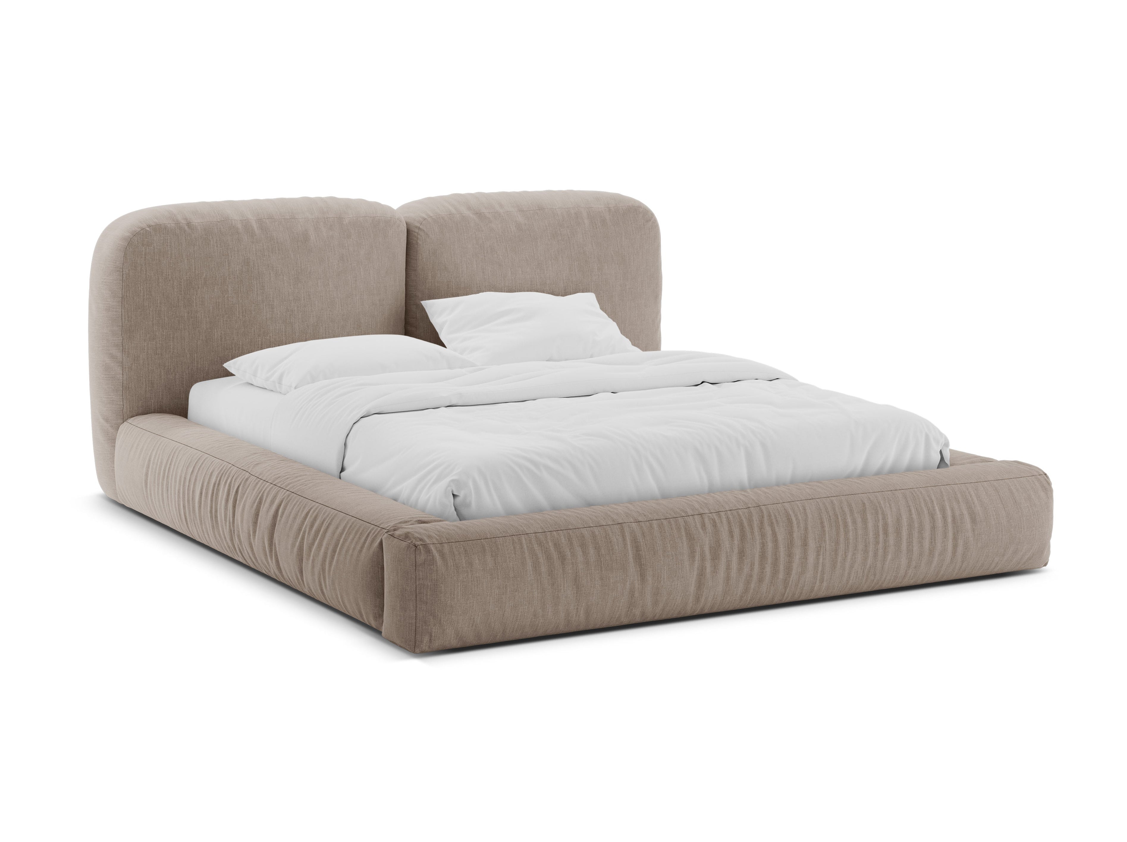 MARTINA Bed Dark Beige