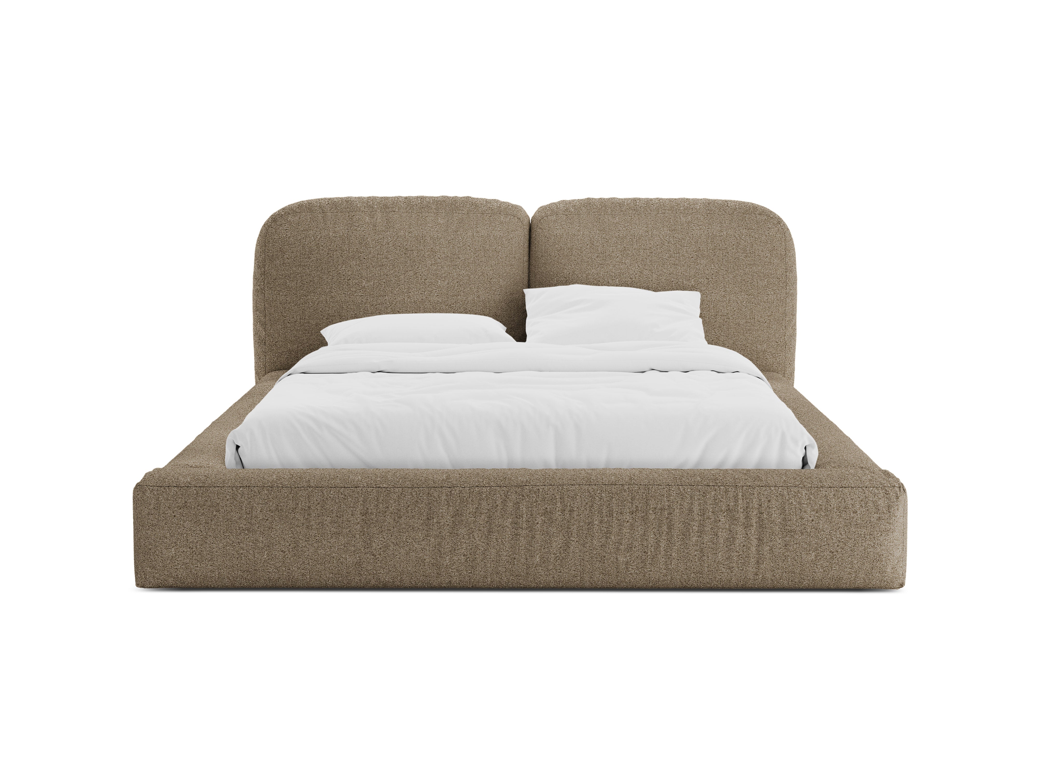 MARTINA cappuccino boucle bed