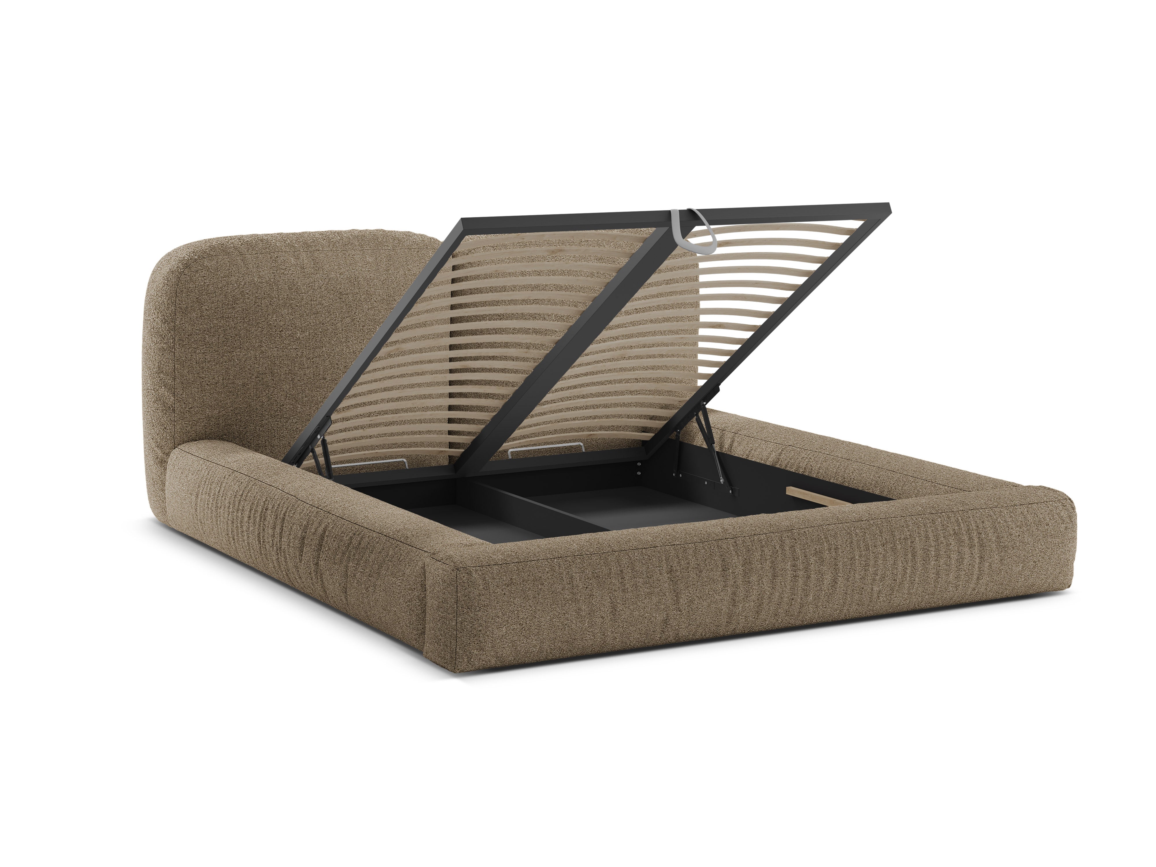 MARTINA cappuccino boucle bed