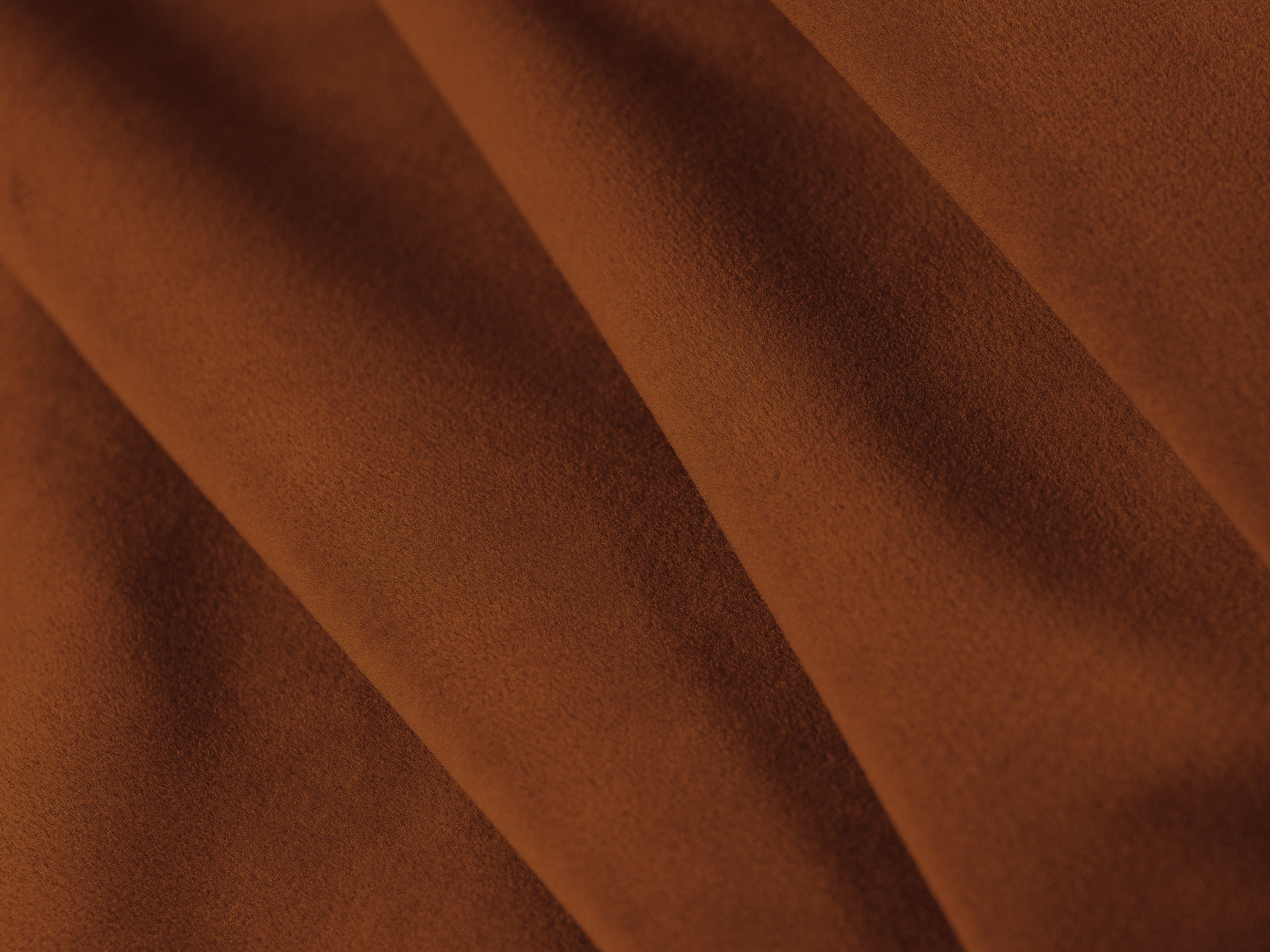 Posteľ z aksamitného materiálu MURADA terakota