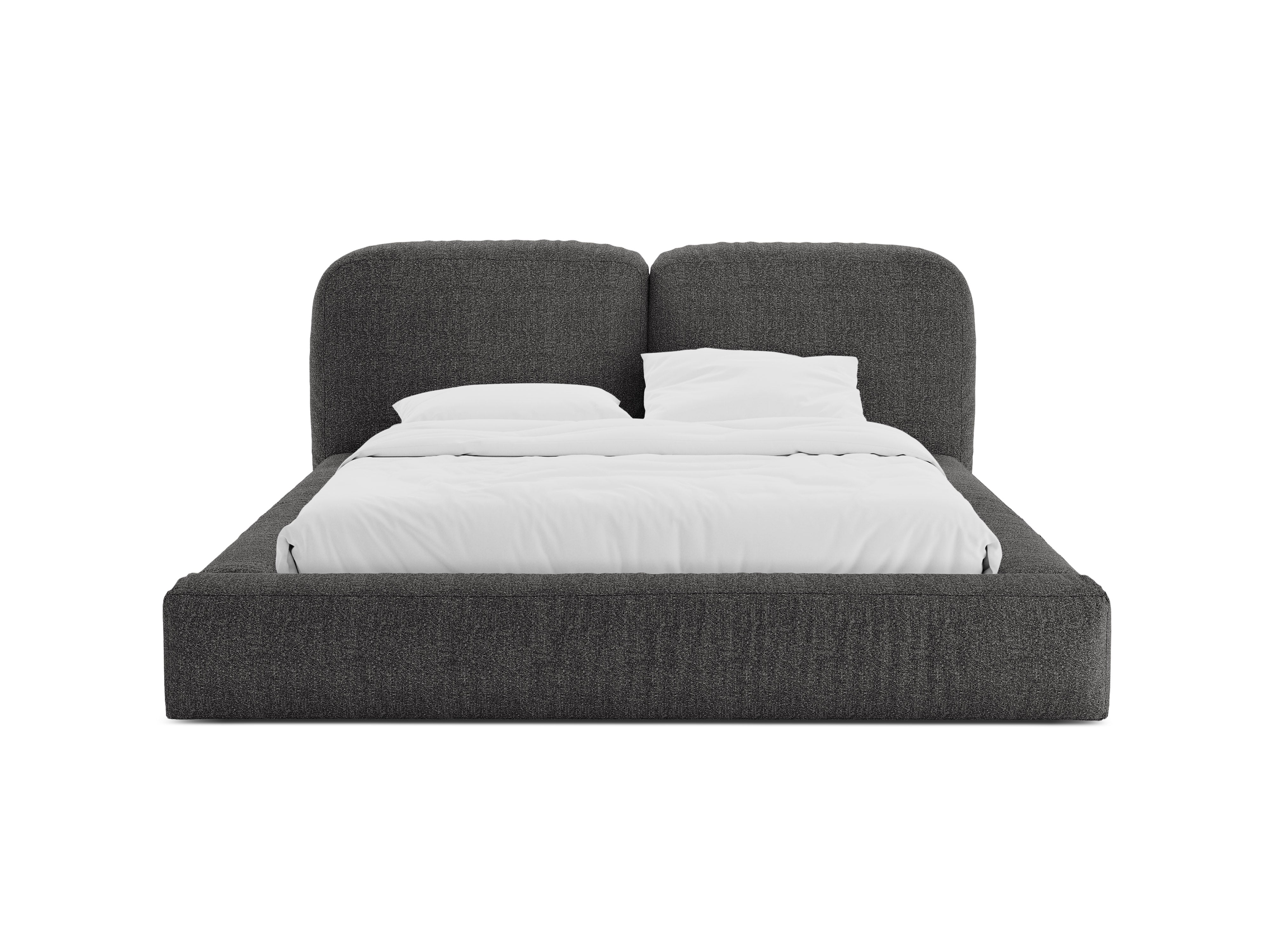 MARTINA bed in anthracite boucle
