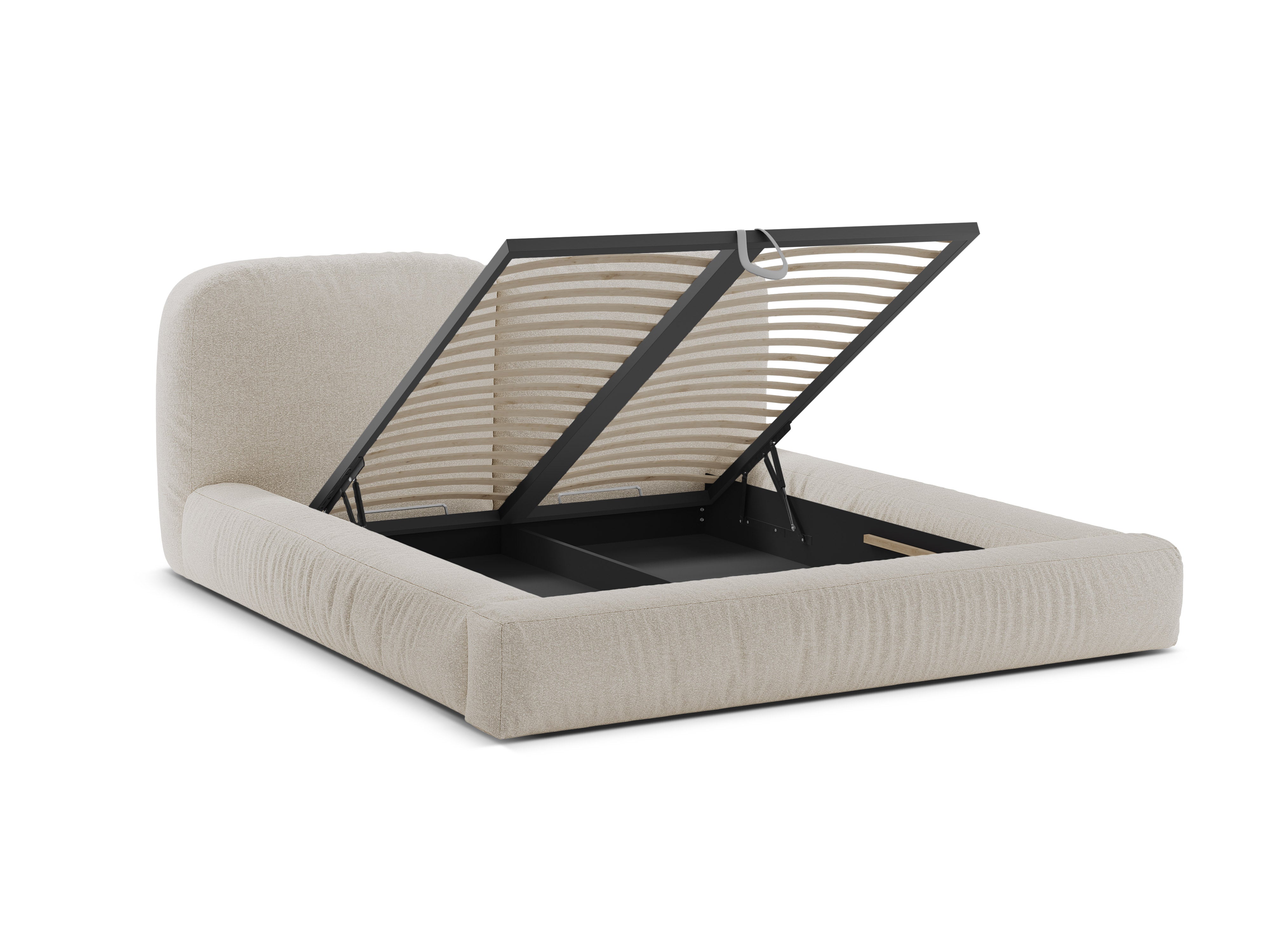 MARTINA Bed Beige Boucle