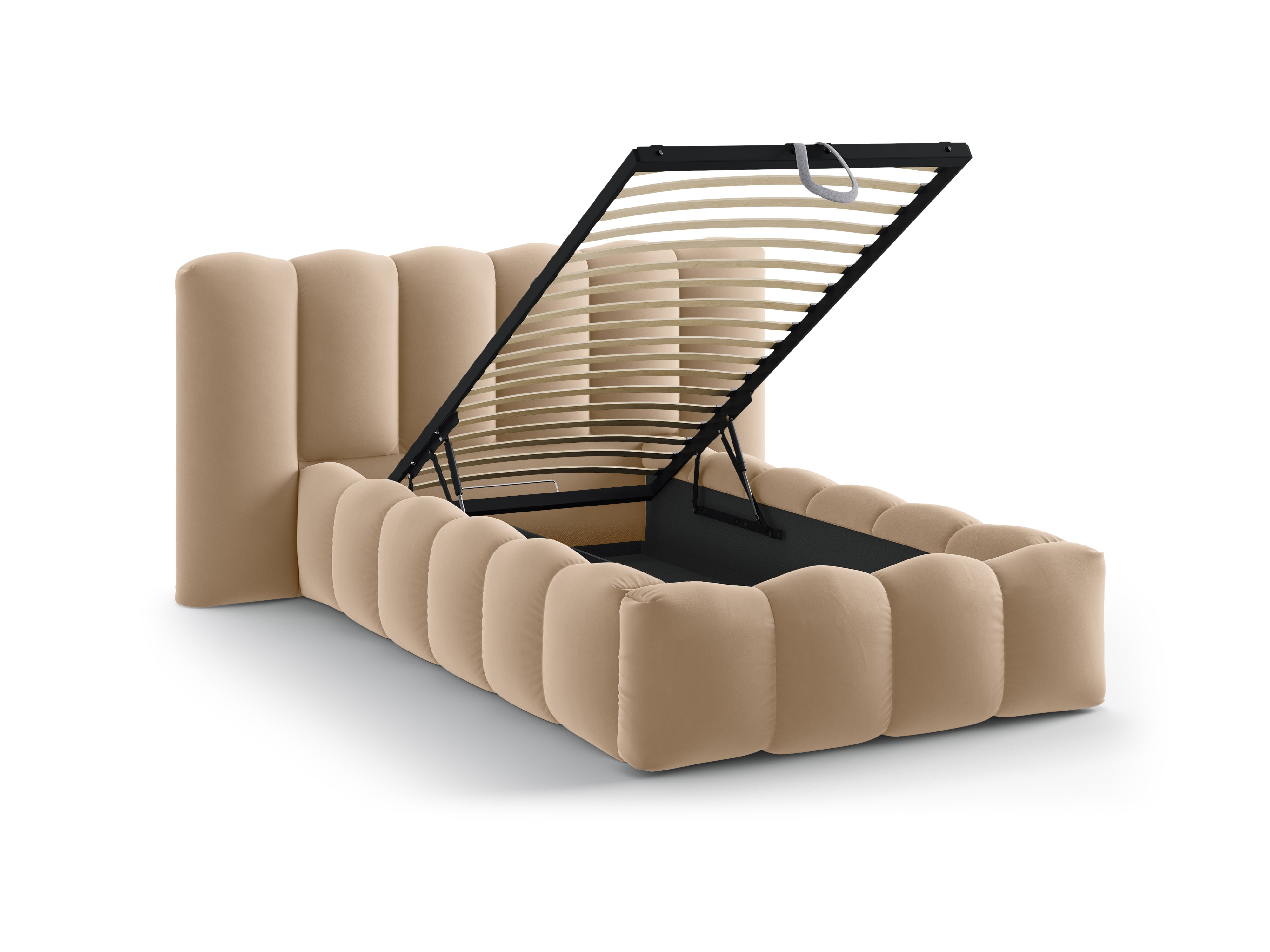 Sametová posteľ LUPINE piesková