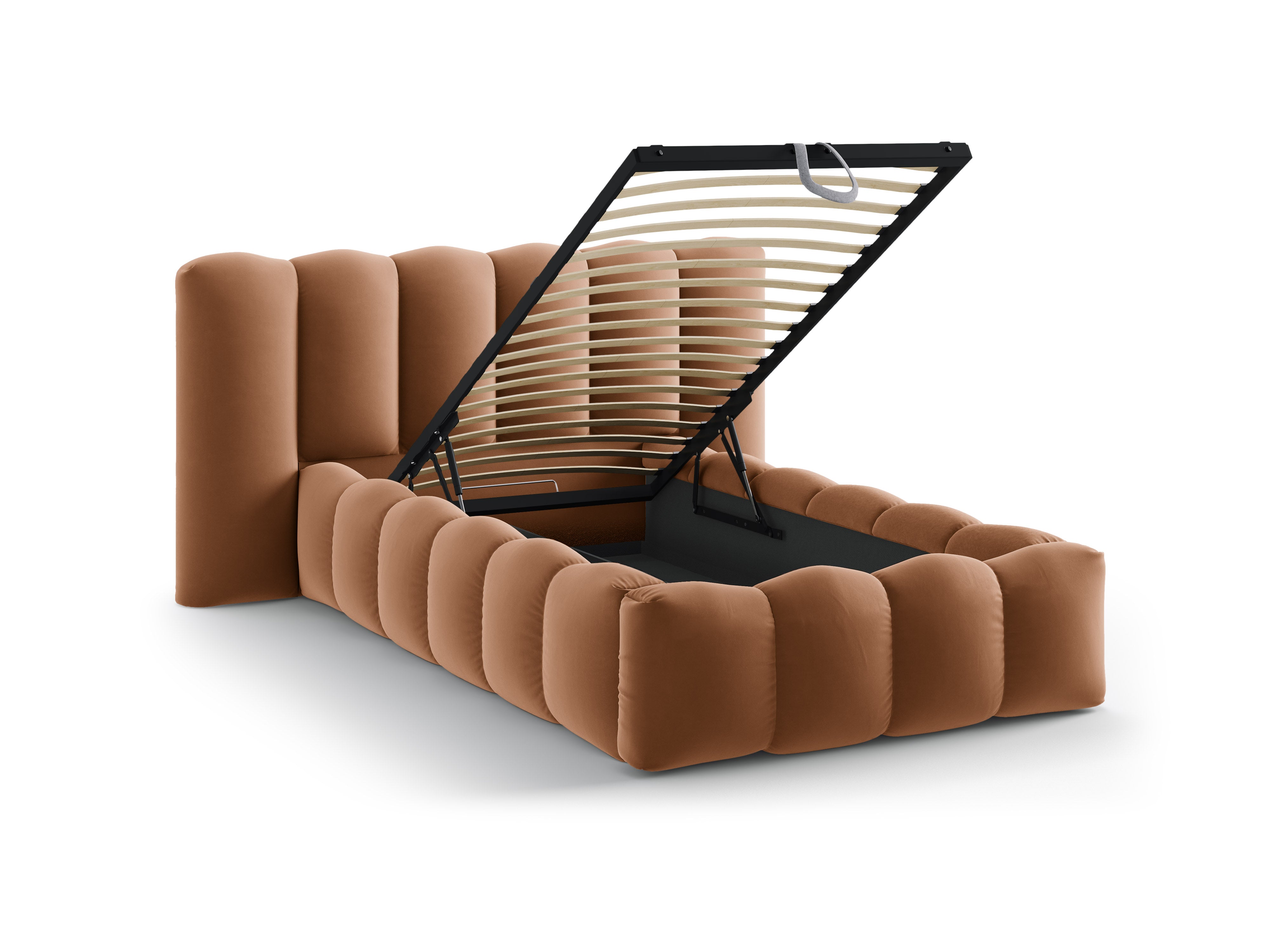 Sametová posteľ LUPINE medová