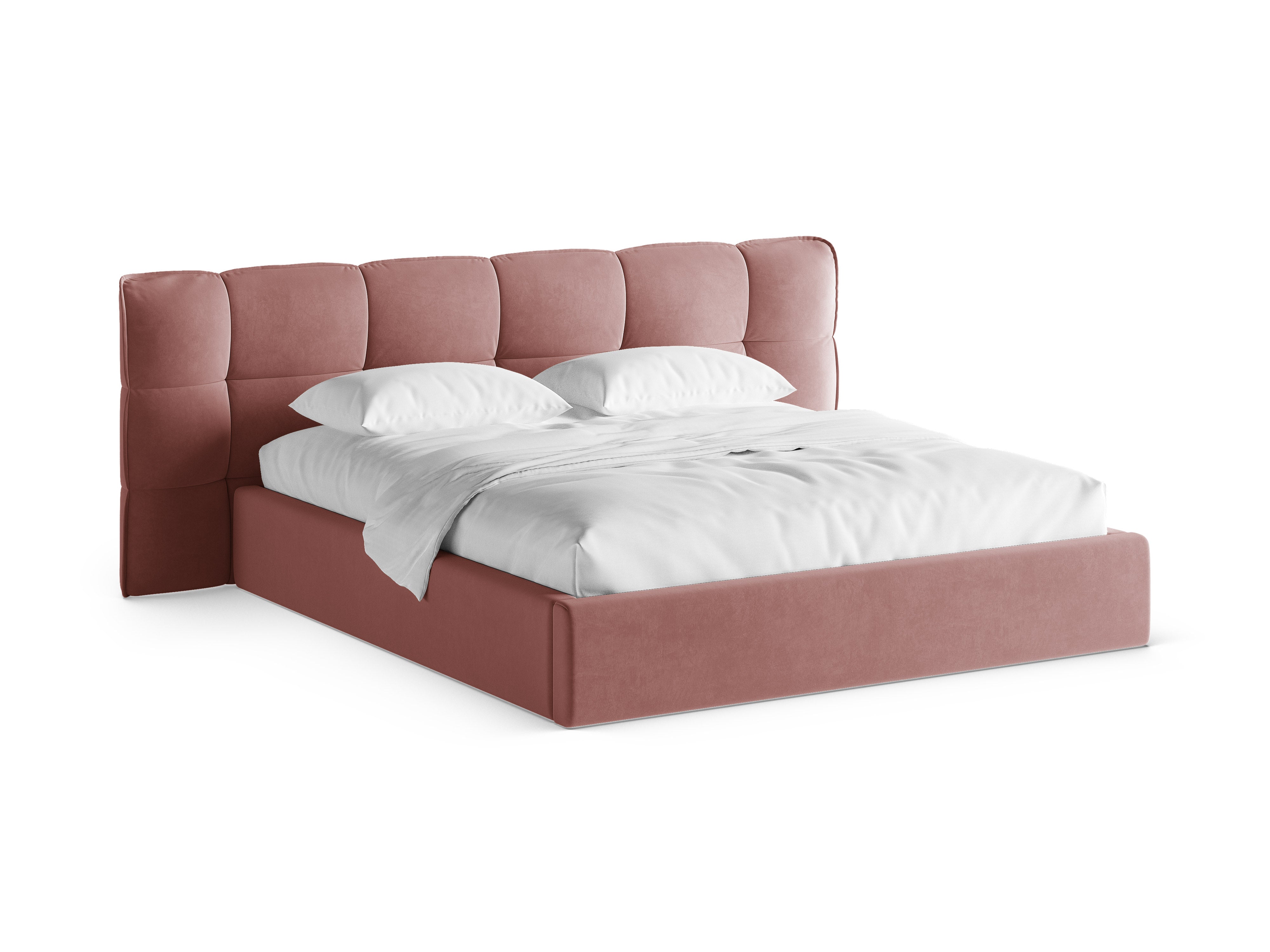 Velvet Bed with Storage ERIC Pink Flamingo
