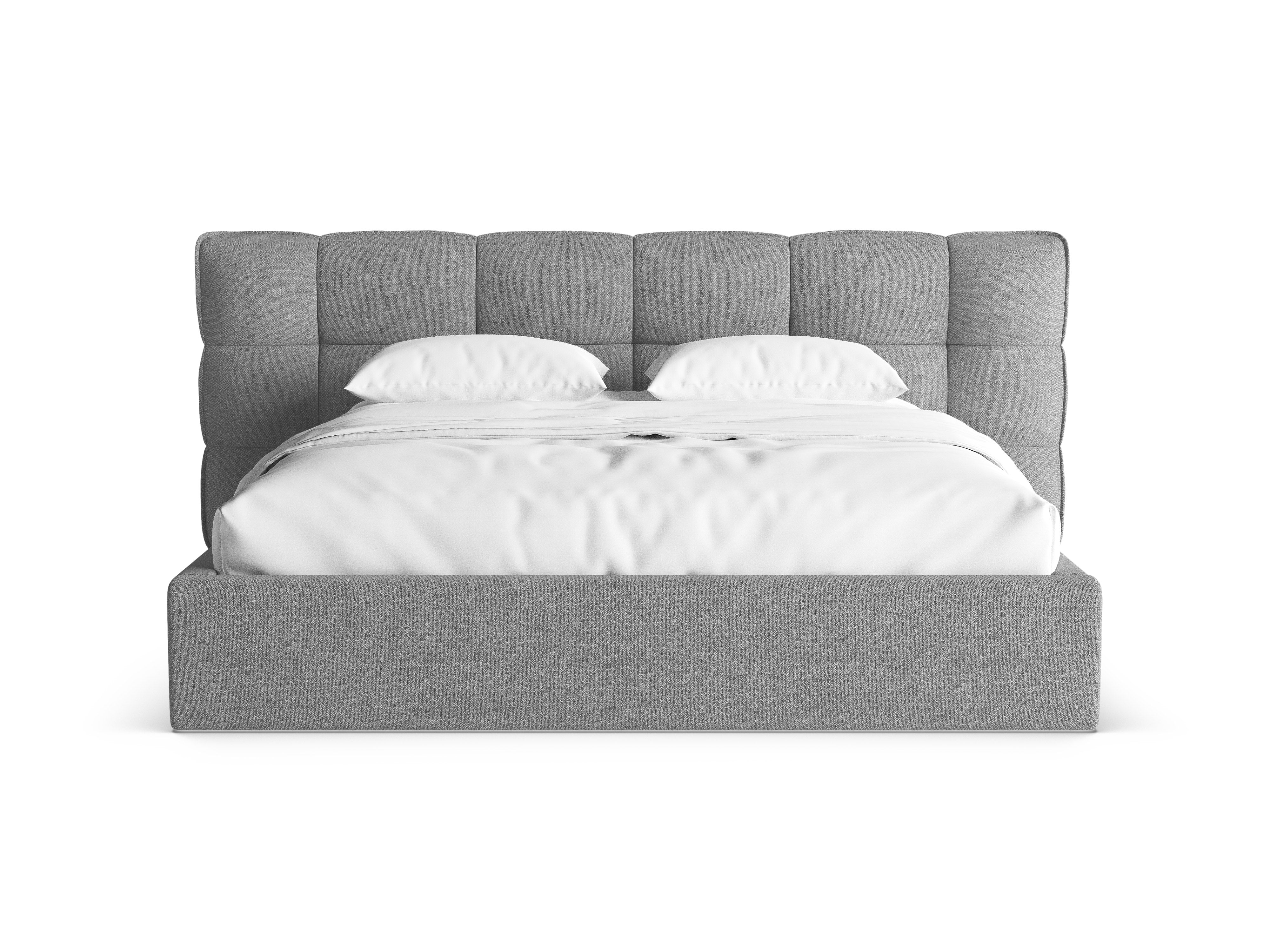 ERIC Bed with Storage in Dark Gray Boucle
