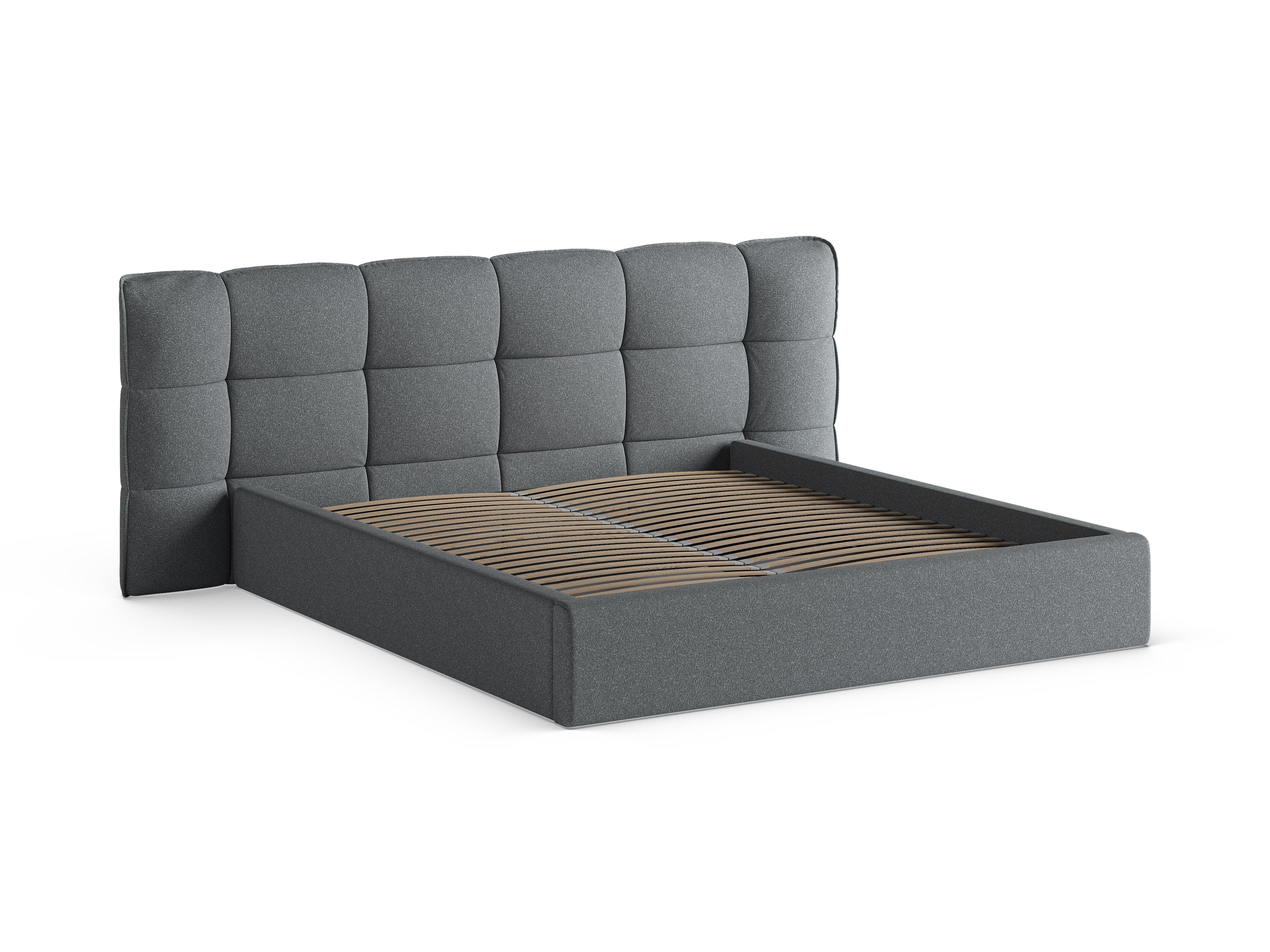 ERIC Bed with Storage in Dark Gray Melange