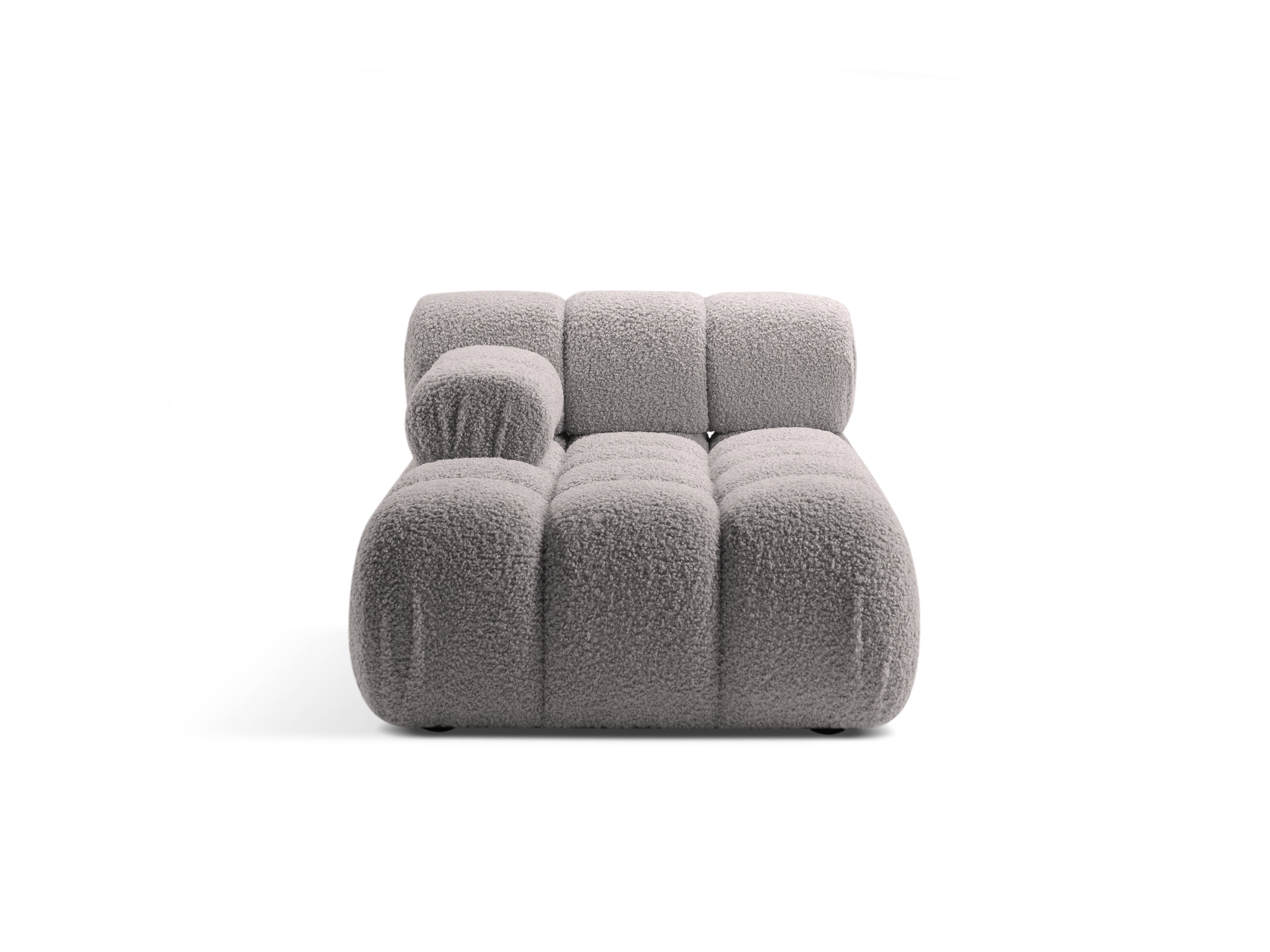 Szezlong ľavý BELLIS šedý boucle