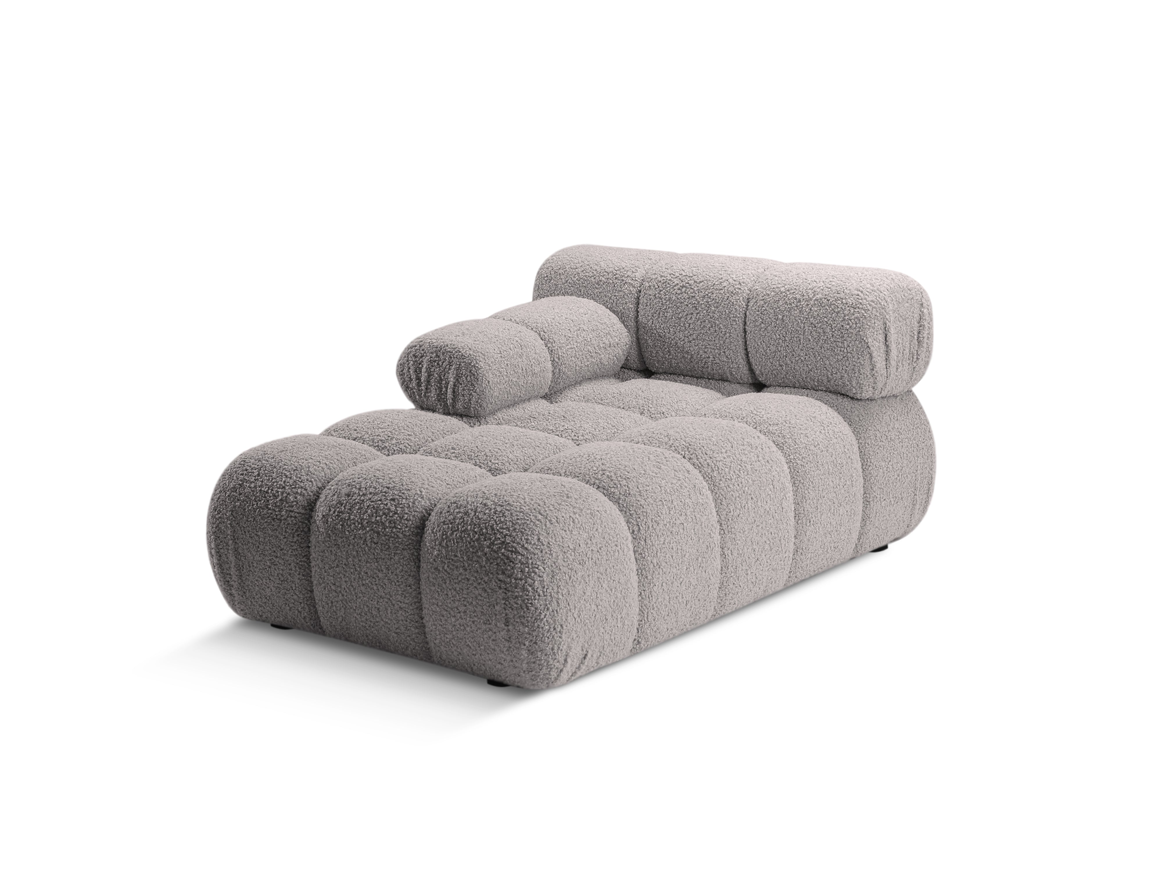 Szezlong ľavý BELLIS šedý boucle