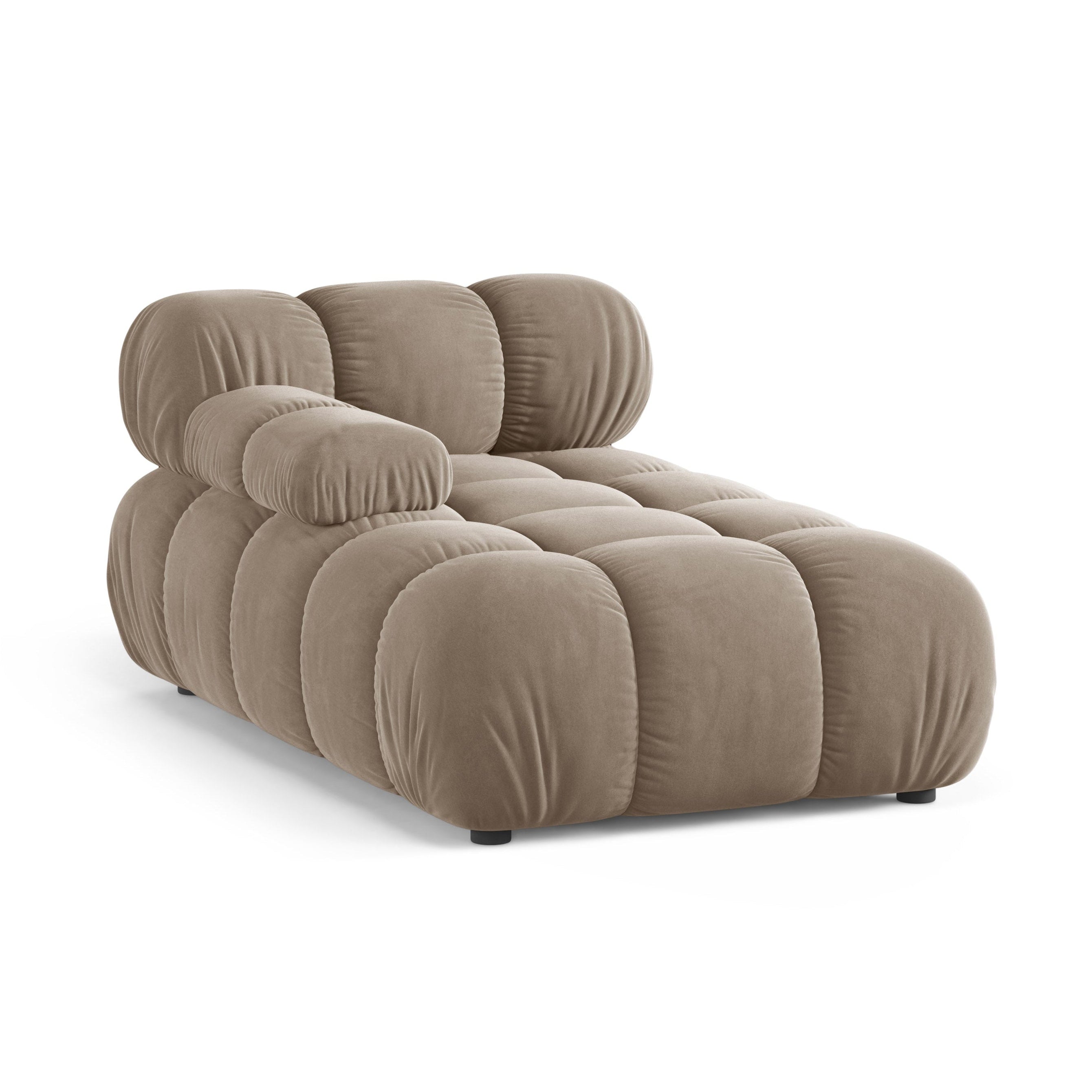 Sofabed z aksamitom ľavostranný BELLIS cappuccino